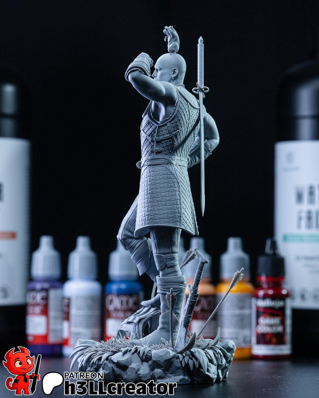 Minsc and Boo (Baldur's Gate) resin figure by h3LLcreator — studio render 7