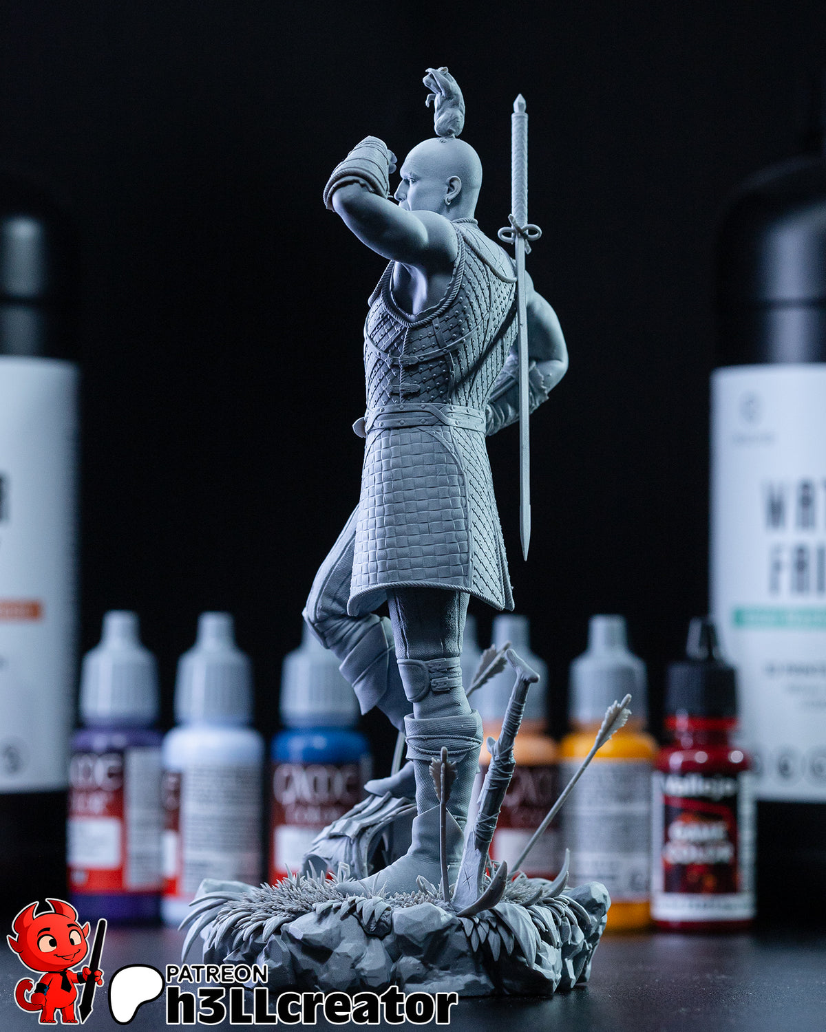 Minsc and Boo (Baldur's Gate) resin figure by h3LLcreator — studio render 7