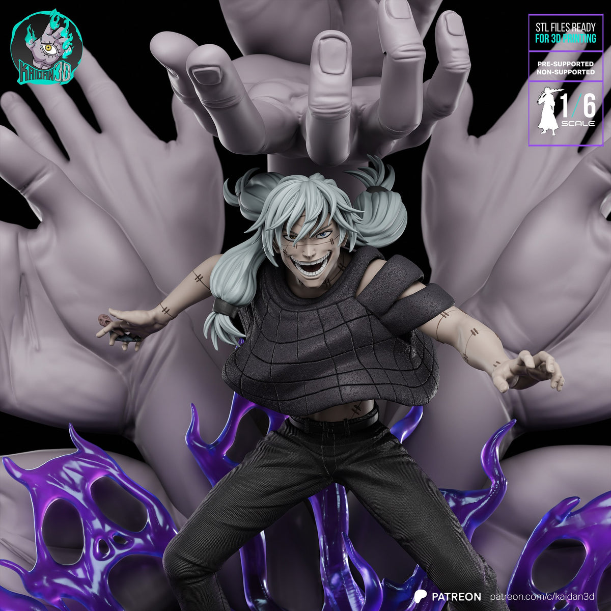 Yuji Todo and Mahito (Jujutsu Kaisen) resin figure by Kaidan 3D — studio render 5
