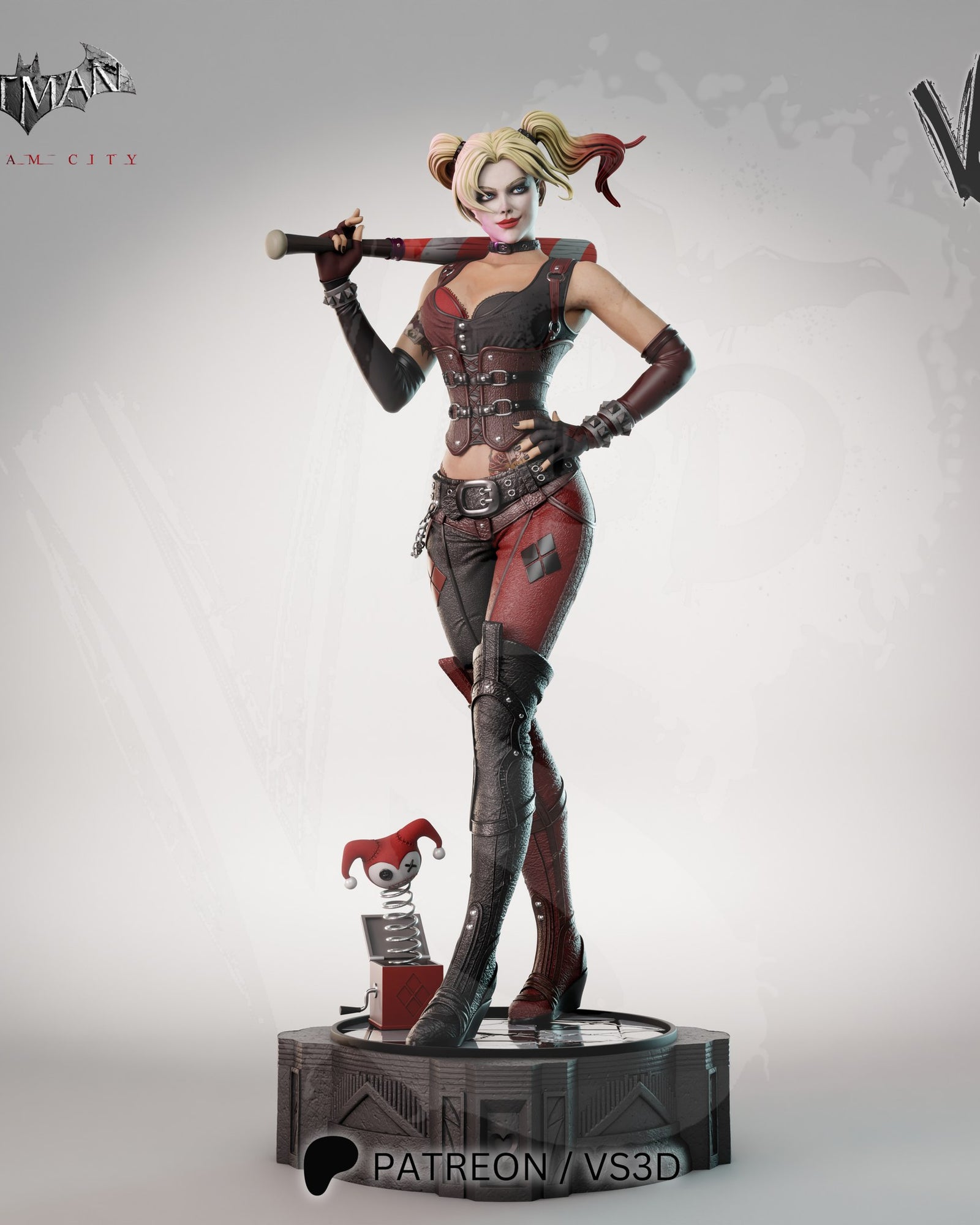 Harley Quinn DC resin figure by VS3D — studio preview