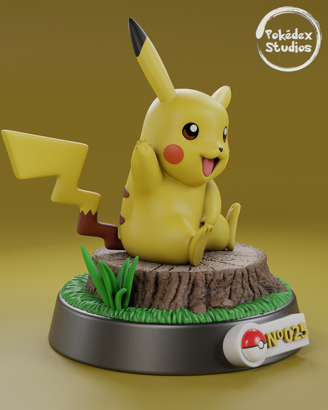 Pikachu Pokemon resin figure by Pokedex Studios — studio preview