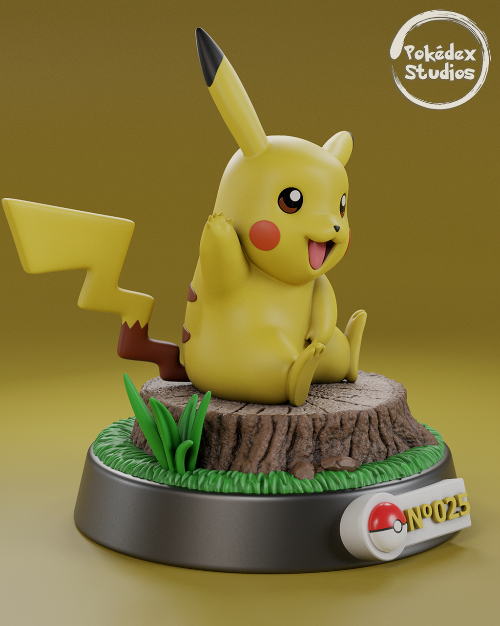 Pikachu Pokemon resin figure by Pokedex Studios — studio preview