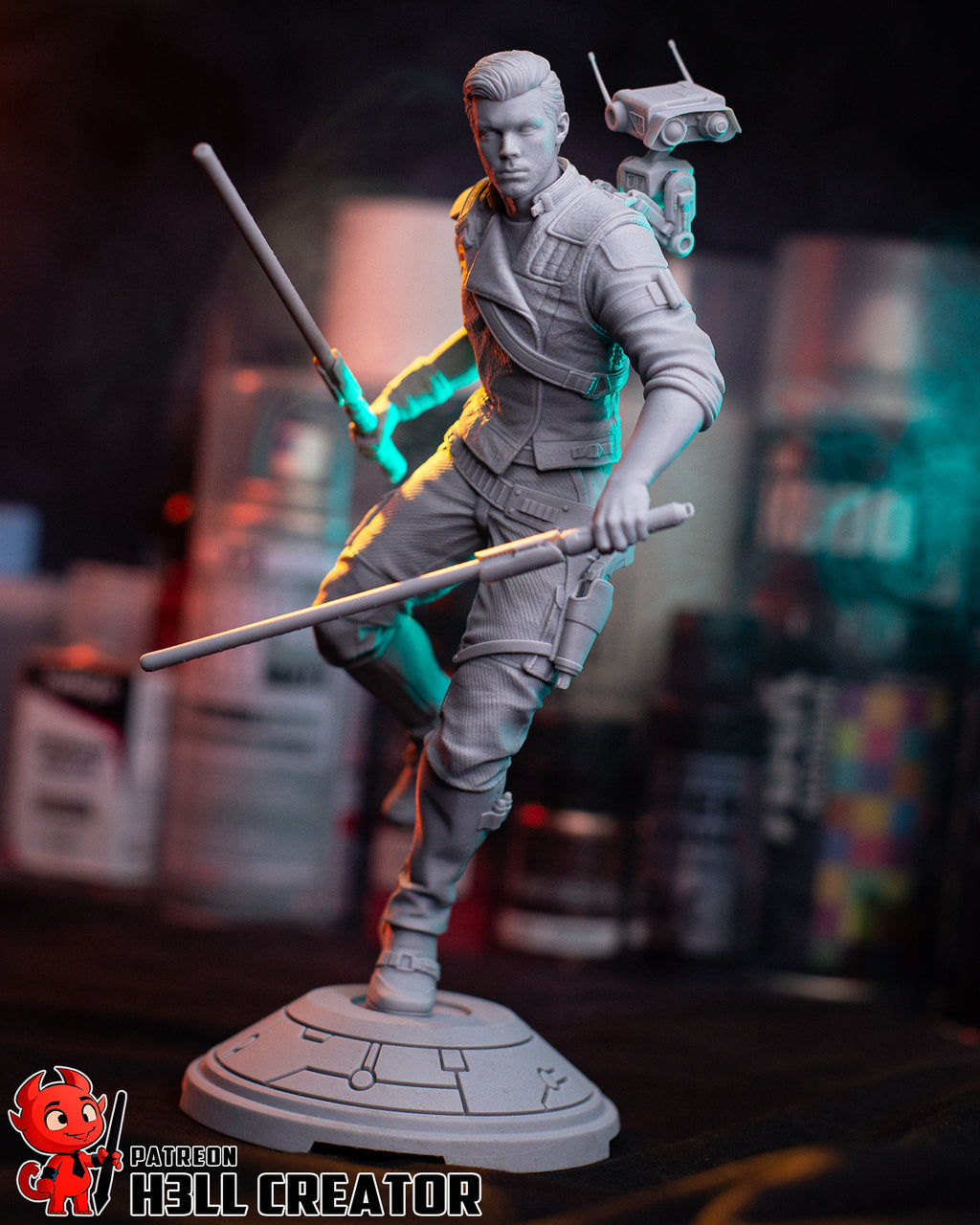 Cal Kestis (Star Wars) resin figure by h3LLcreator — studio render 11