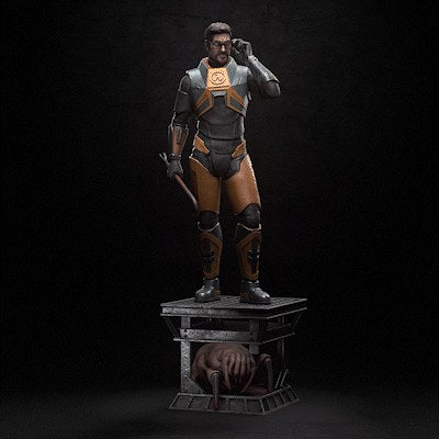 Gordon Freeman (Half-Life) resin figure by h3LLcreator — studio render 10