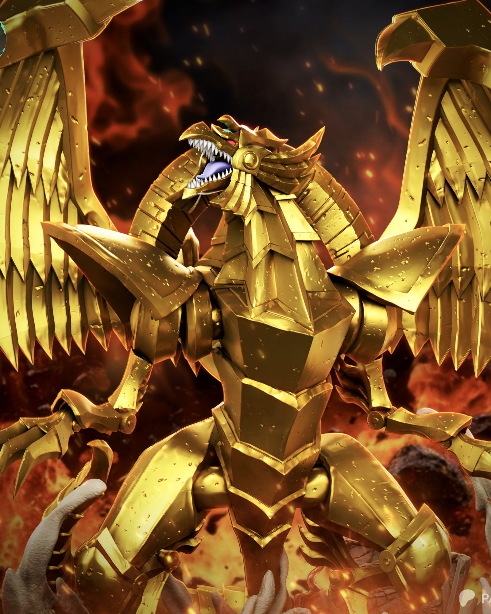 The Winged Dragon of Ra (Yu-Gi-Oh!) resin figure by Kaidan 3D — studio render 2