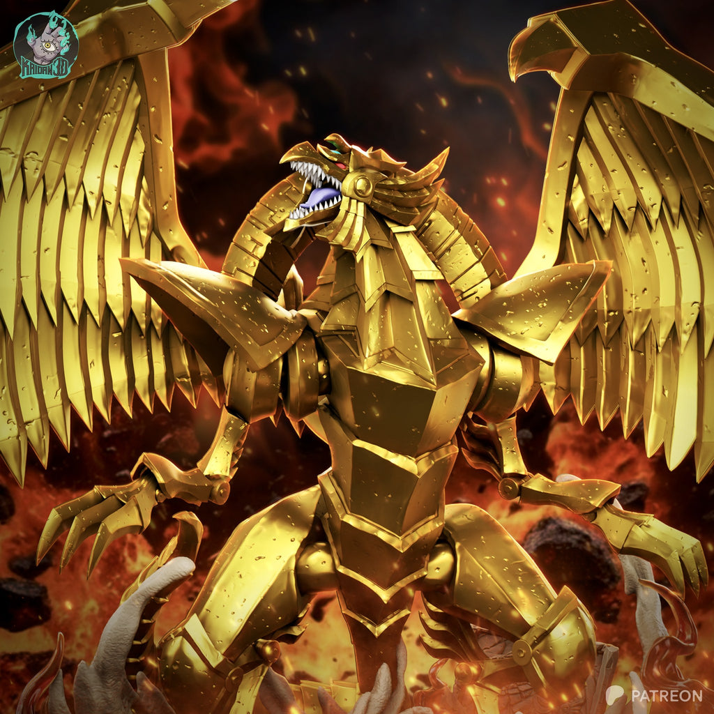 The Winged Dragon of Ra (Yu-Gi-Oh!) resin figure by Kaidan 3D — studio render 2