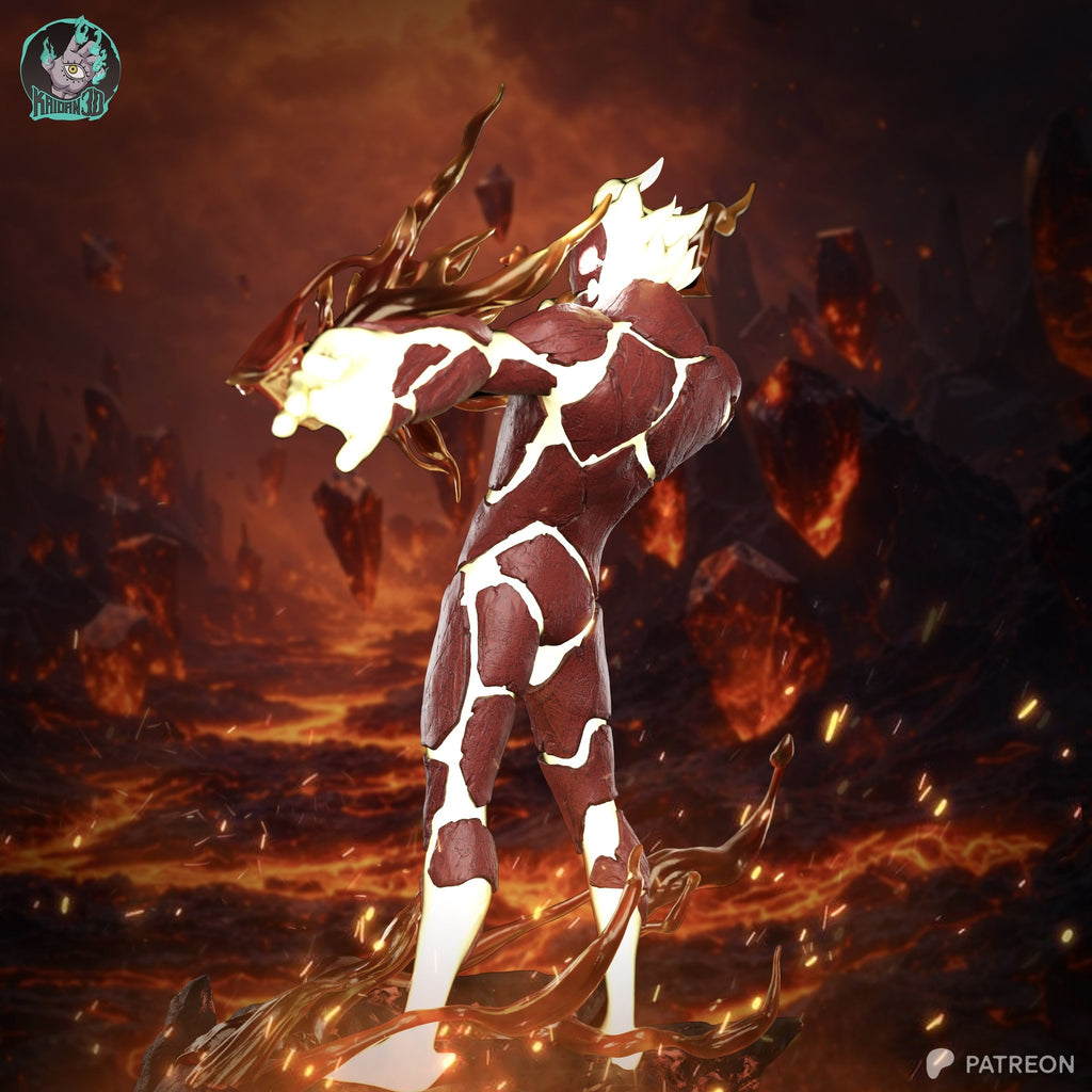 HeatBlast (Ben 10) resin figure by Kaidan 3D — studio render 3