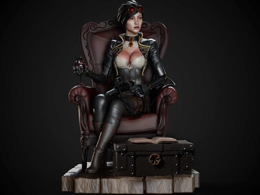 Lady Mechanika resin figure by CA 3D Studios — studio preview 2