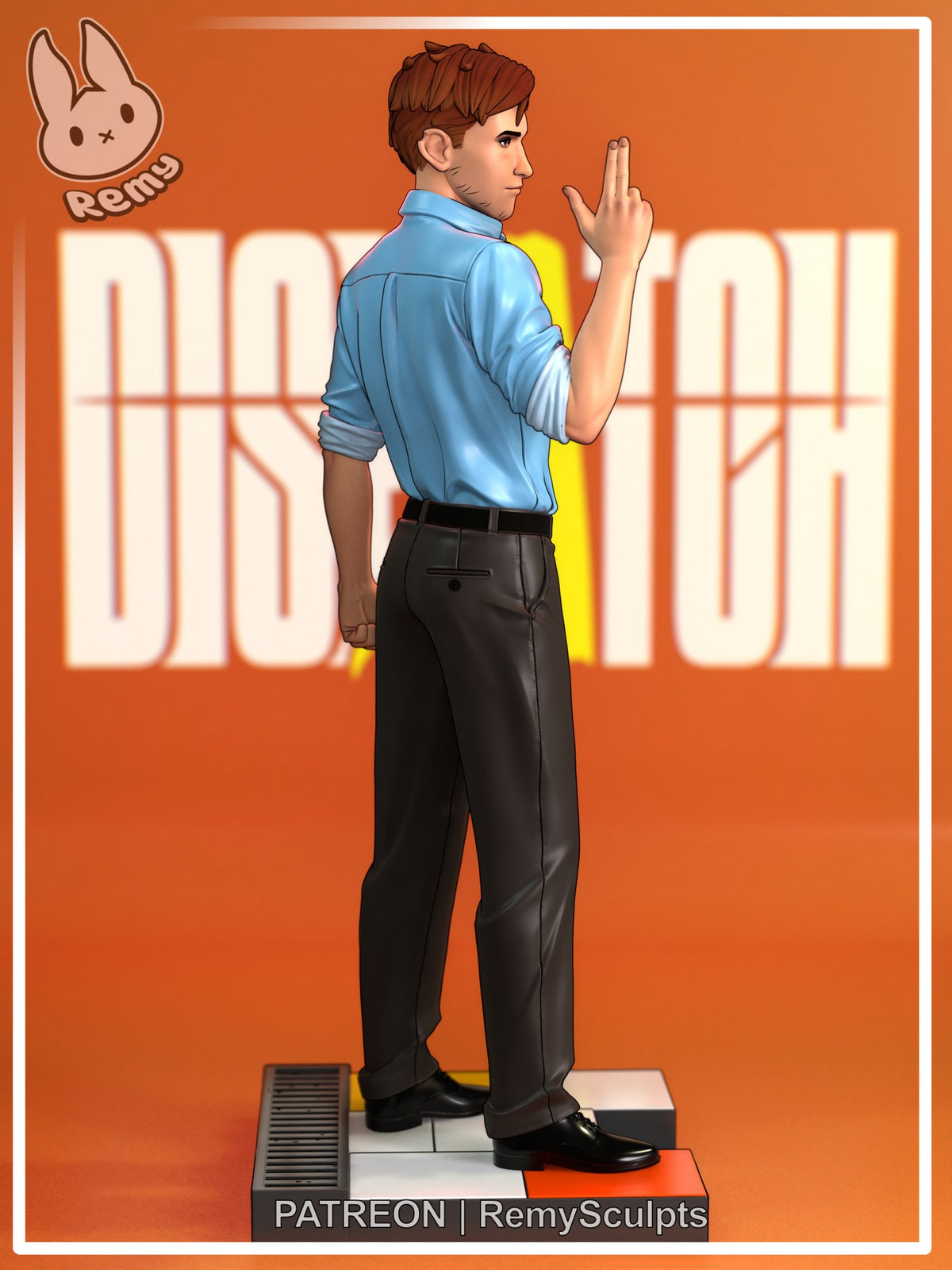 Robert Robertson (Dispatch) resin figure by RemyJF — studio render 4