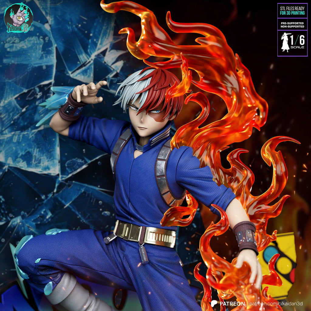 Shoto Todoroki (My Hero Academia) resin figure by Kaidan 3D — studio render 1