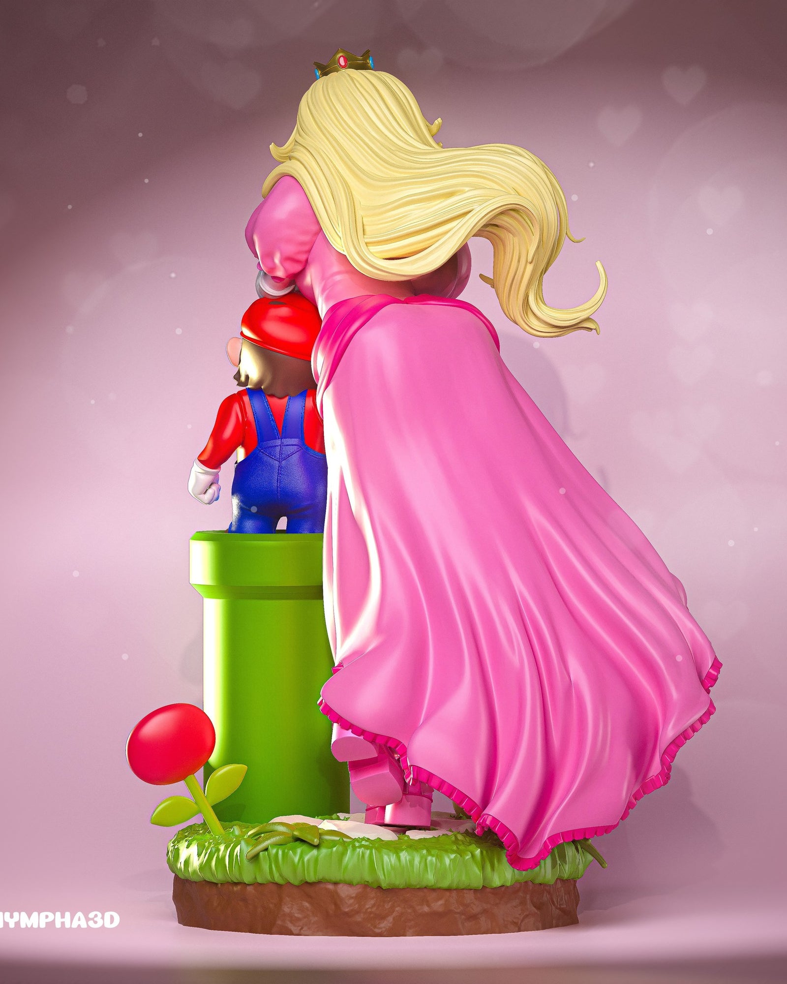 Princess Peach (Super Mario) resin figure by Nympha — studio render 2