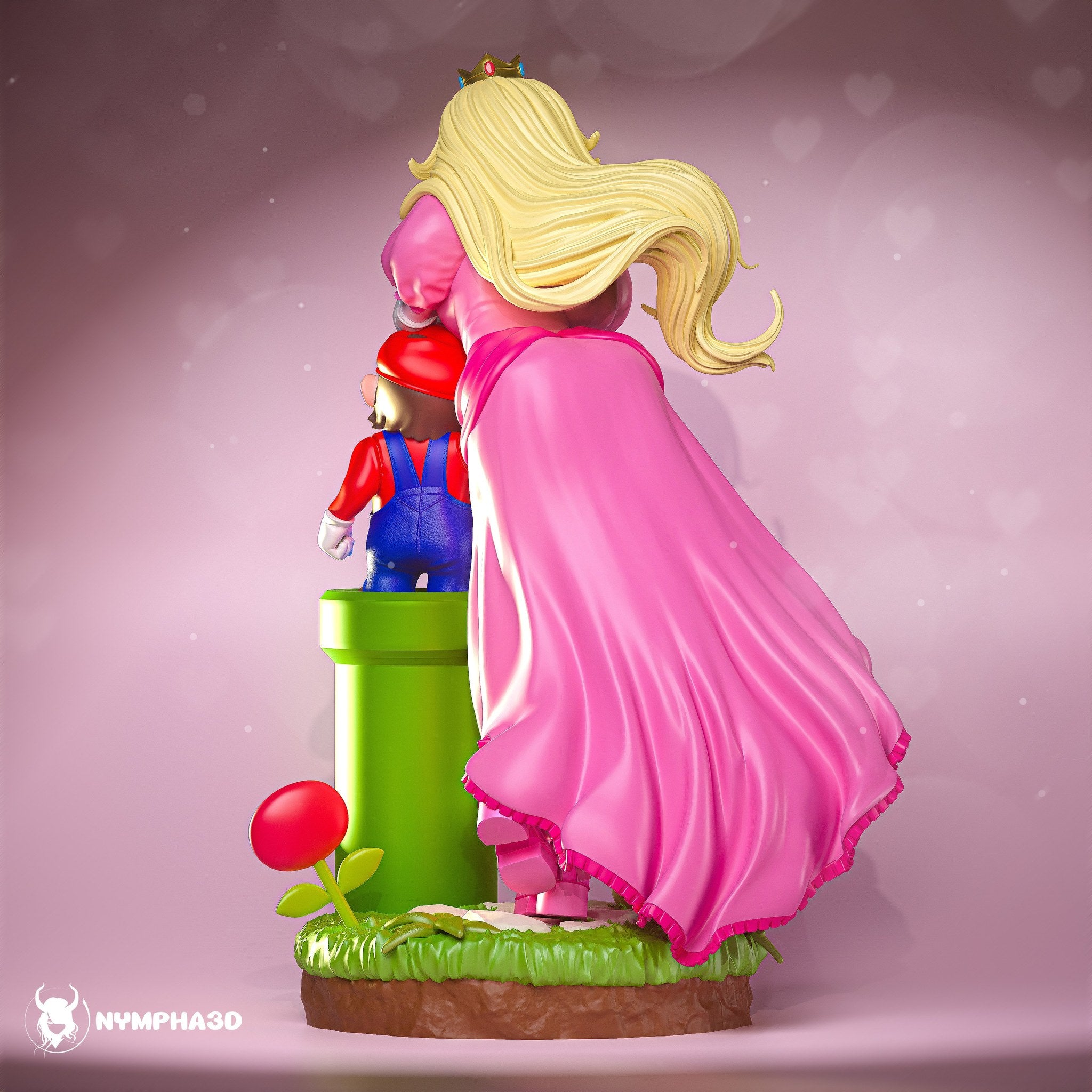 Princess Peach (Super Mario) resin figure by Nympha — studio render 2