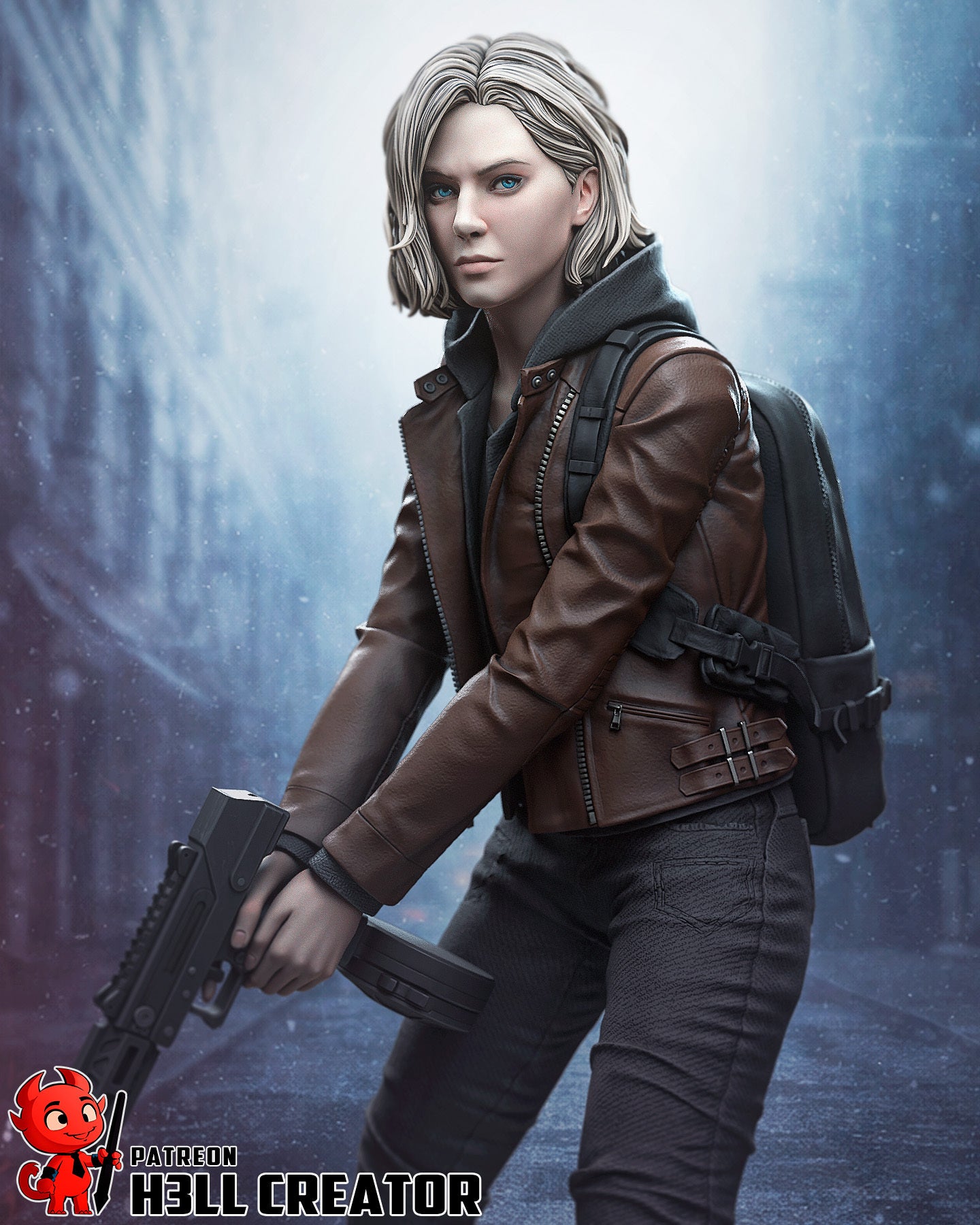 Grace Ashcroft (Resident Evil) resin figure by h3LLcreator — studio render 1