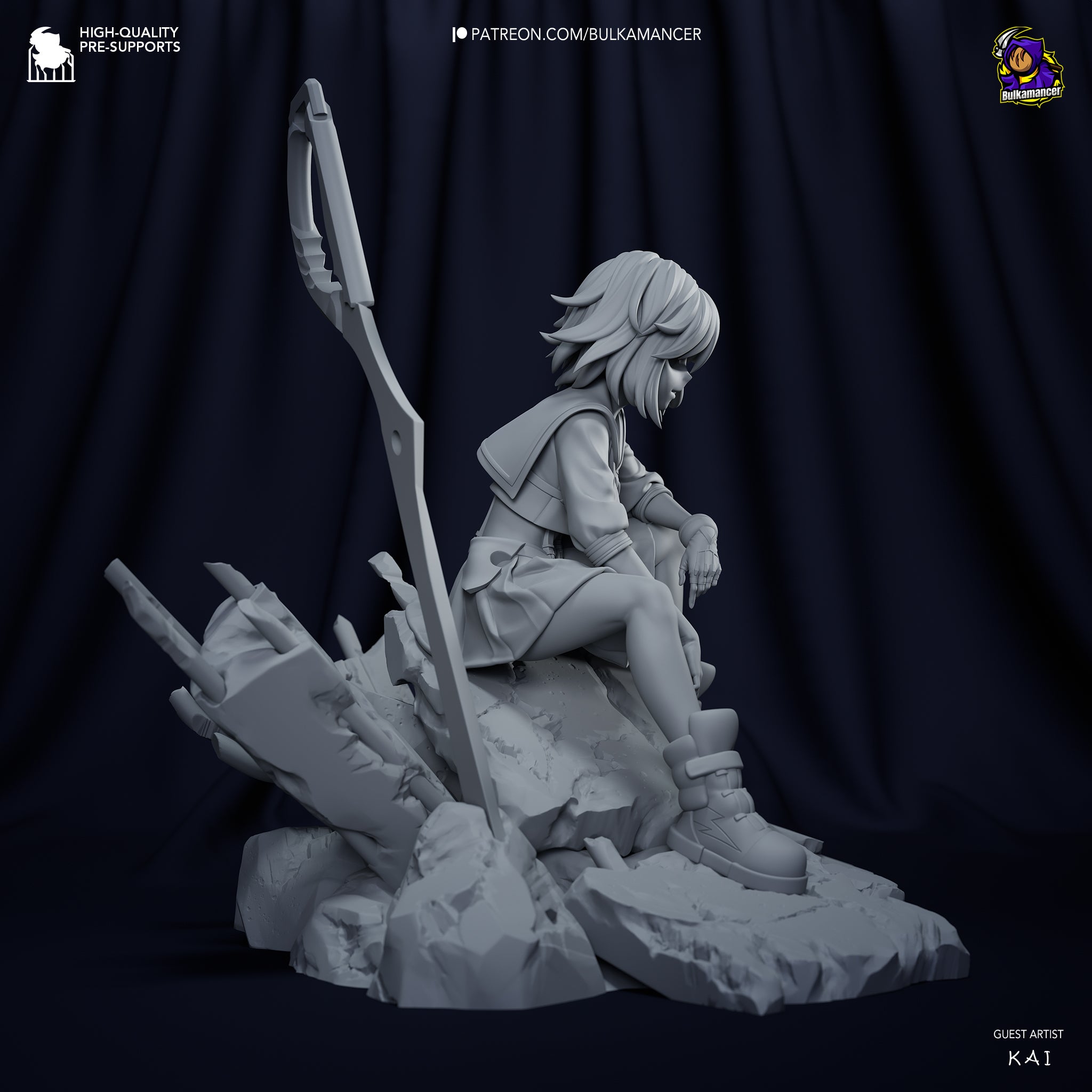 Ryuko Matoi (Kill la Kill) resin figure by Bulkamancer — studio render 11