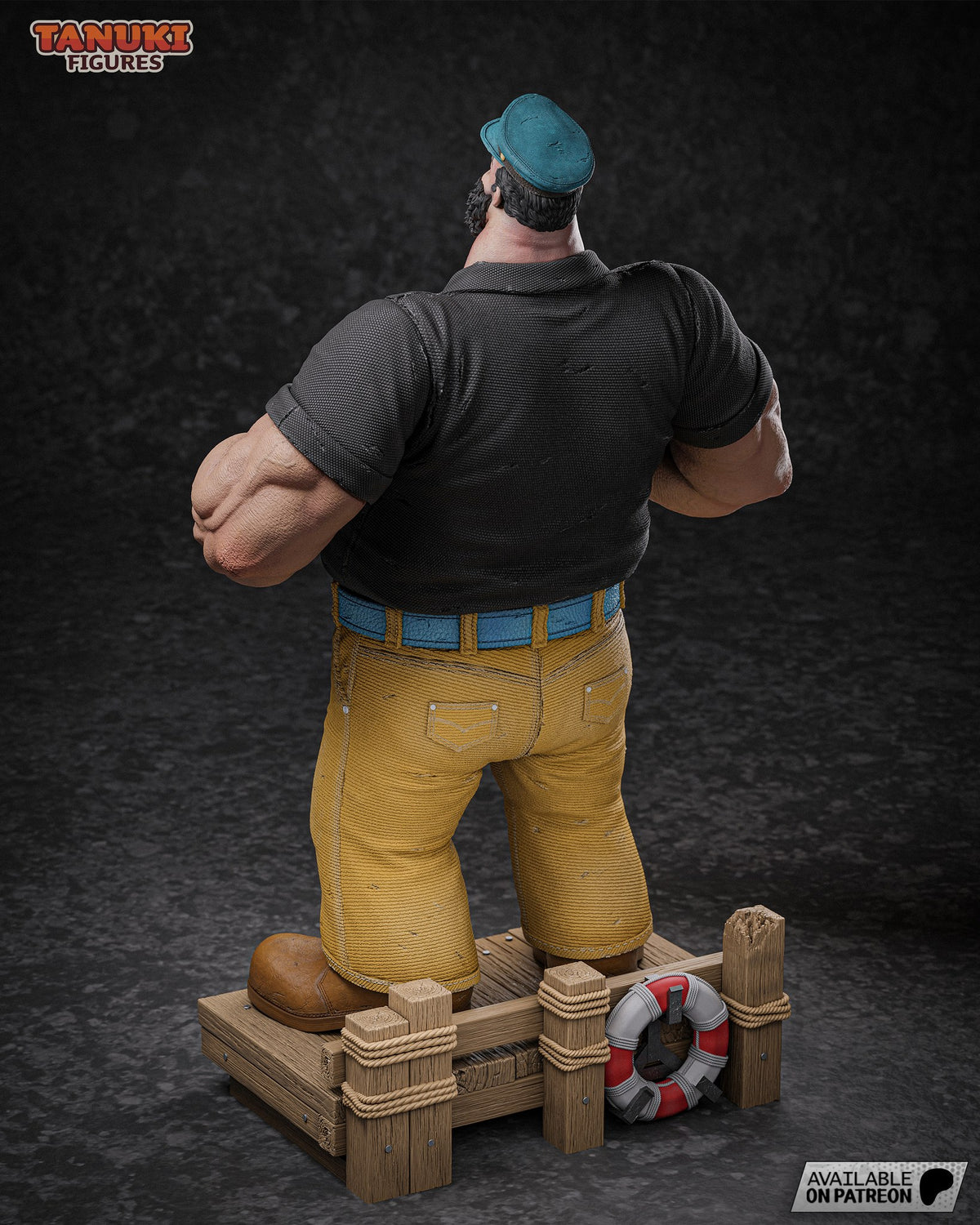 Bluto (Popeye) resin figure by Tanuki Figures — studio render 6