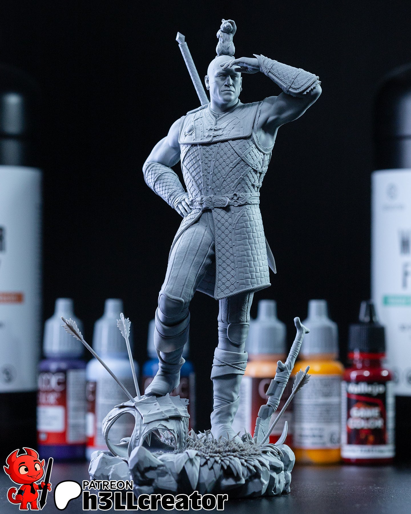 Minsc and Boo (Baldur's Gate) resin figure by h3LLcreator — studio render 3