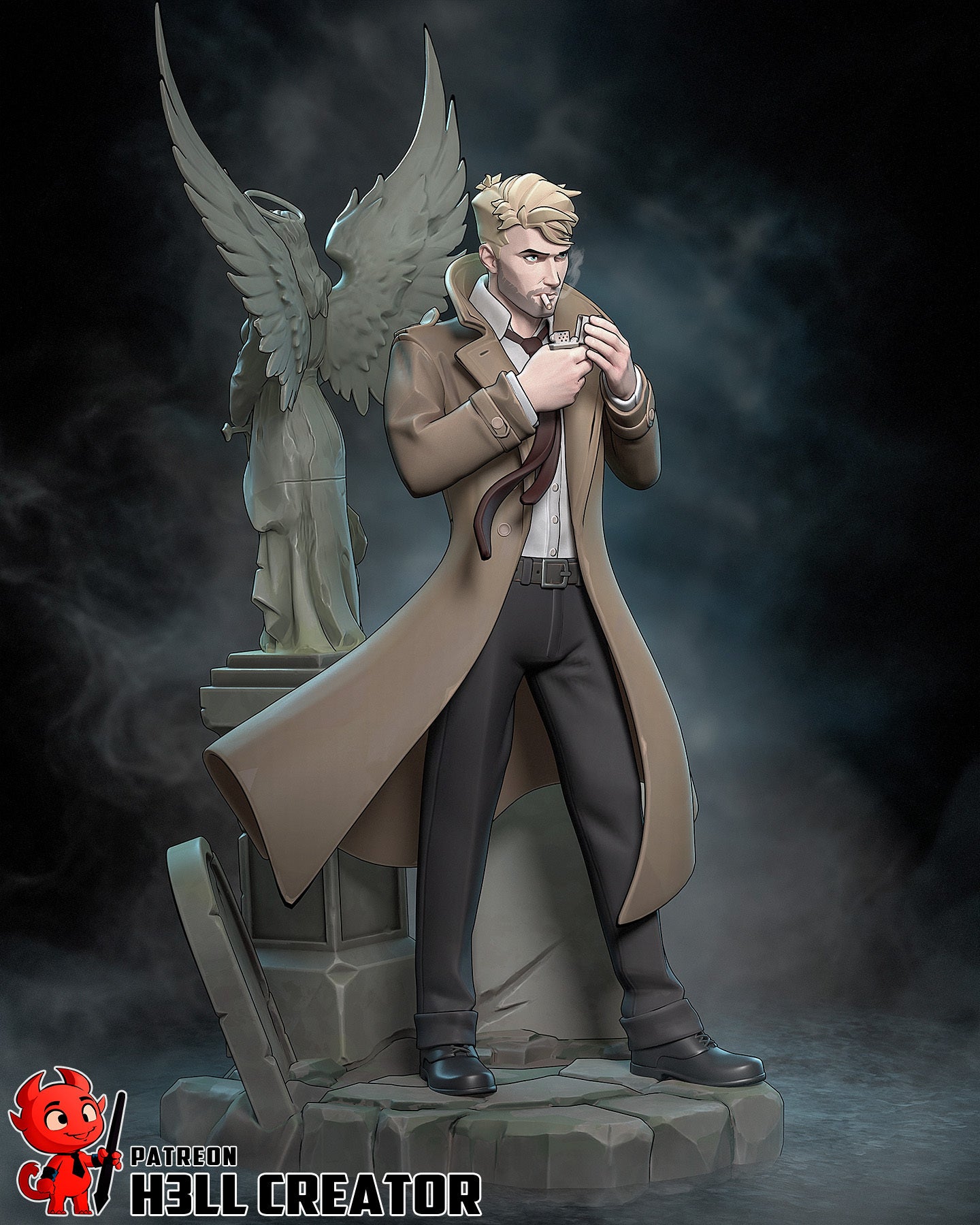John Constantine (DC) resin figure by h3LLcreator — studio render 4