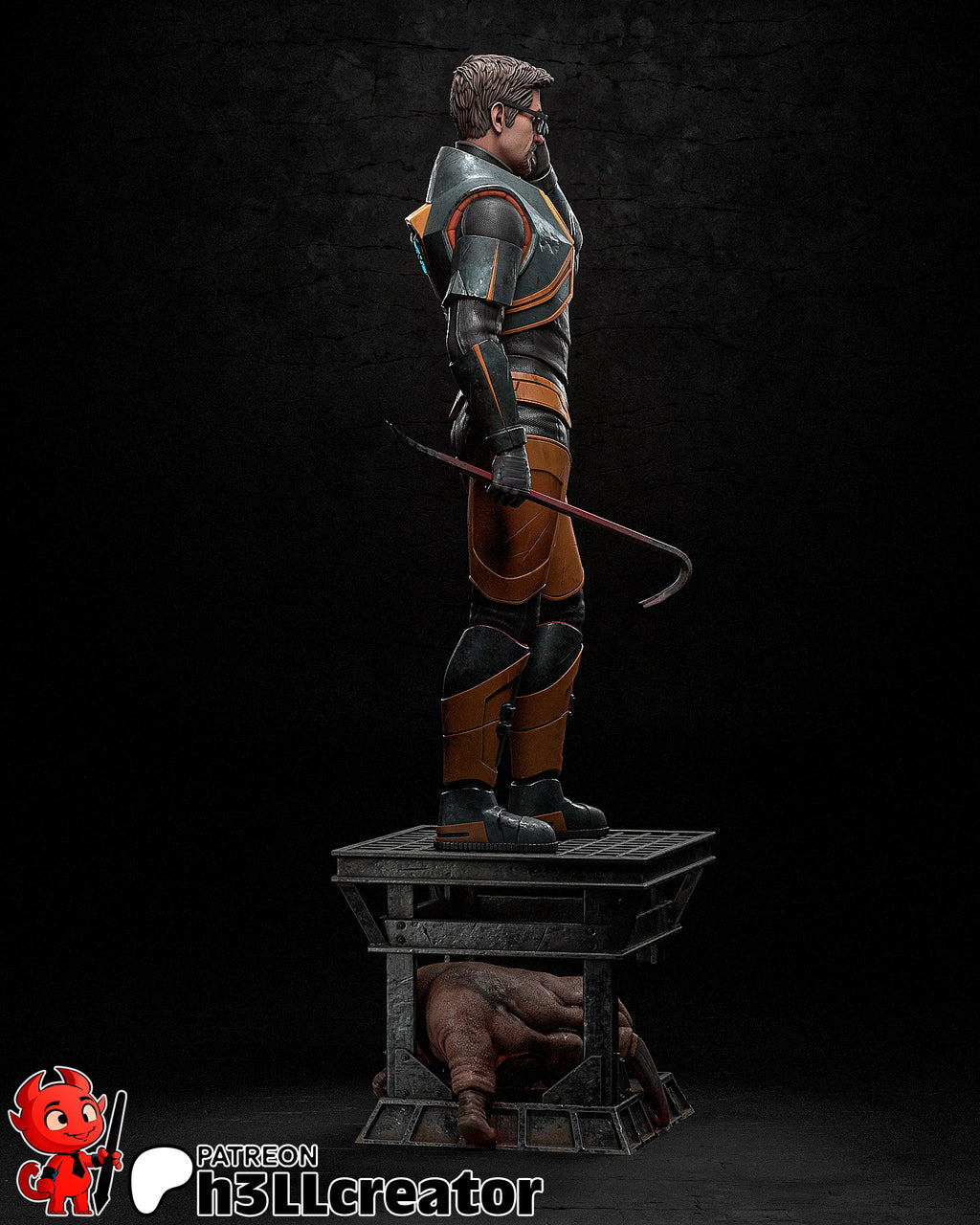 Gordon Freeman (Half-Life) resin figure by h3LLcreator — studio render 6