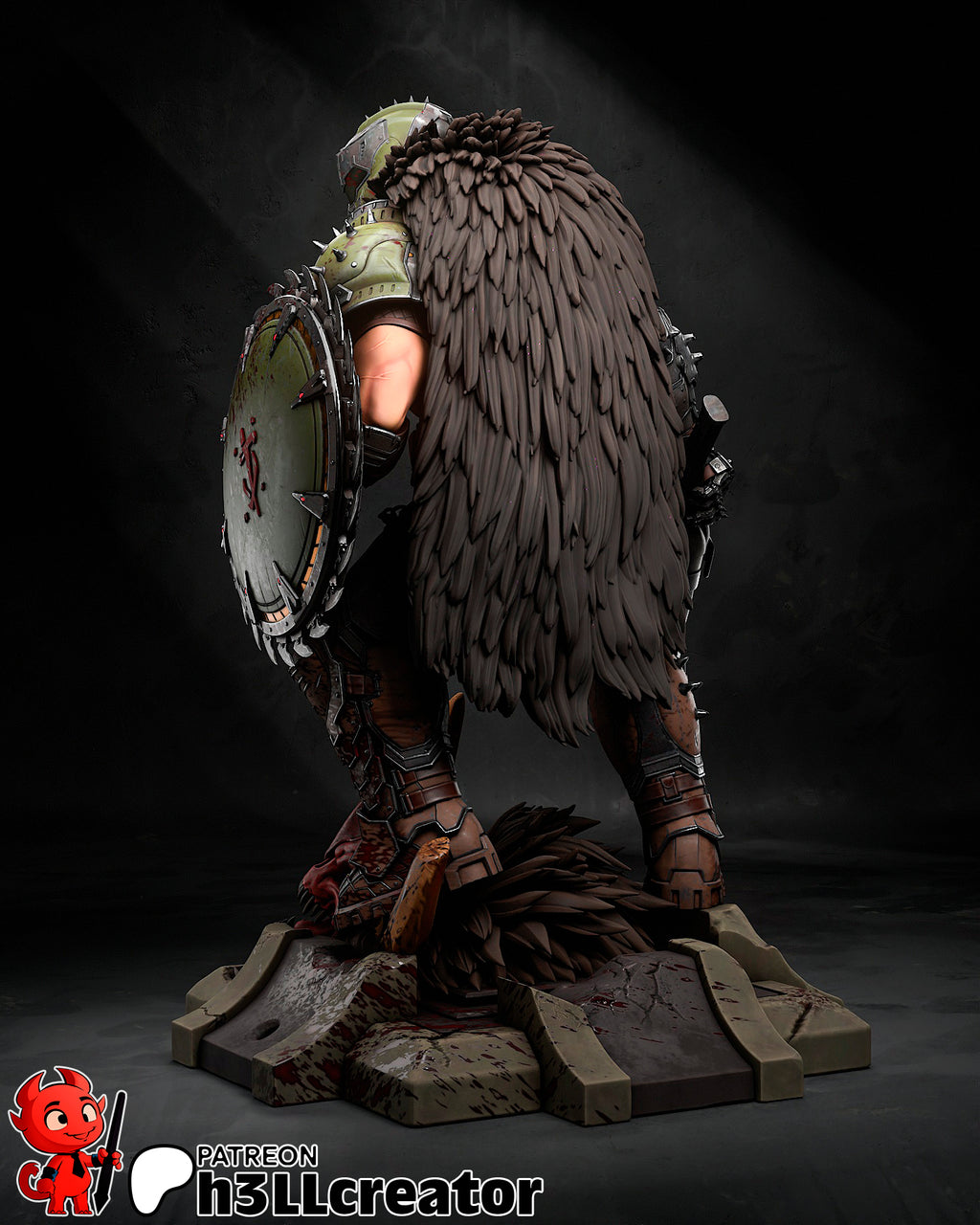Doom Guy (Doom) resin figure by h3LLcreator — studio render 14