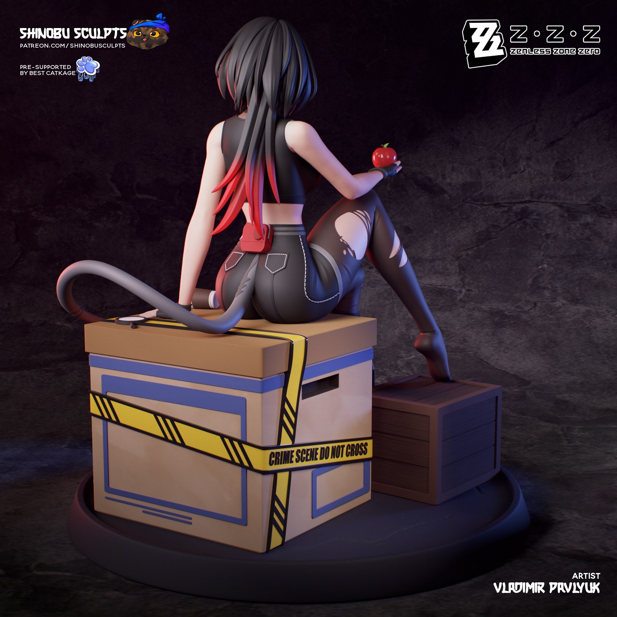 Jane Doe (Zenless Zone Zero) resin figure by Shinobu Sculpts — studio render 4