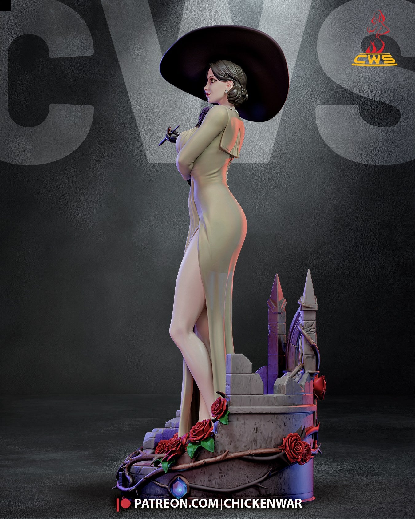 Alcina Dimitrescu (Resident Evil) resin figure by CW Studio — studio render 4