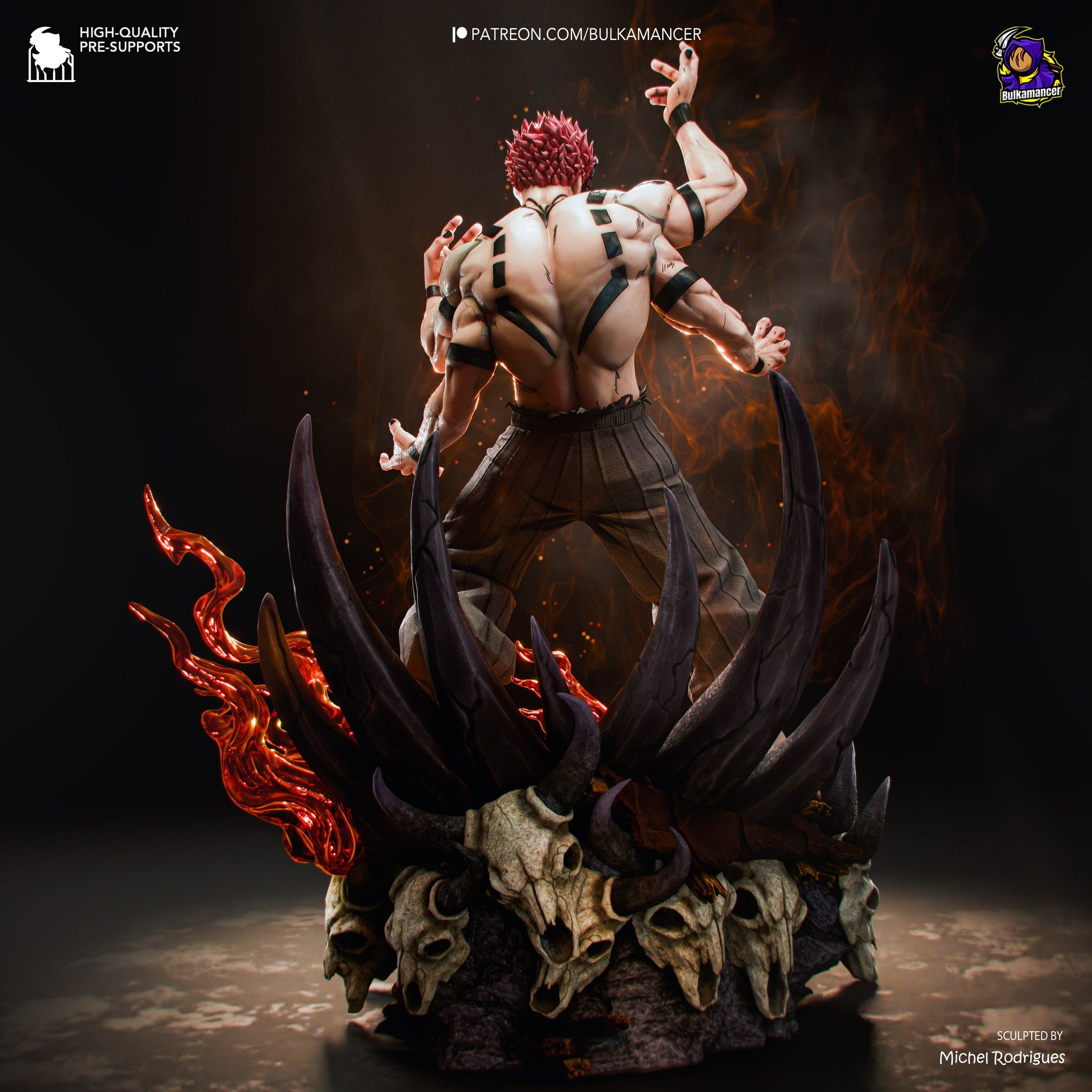 Ryomen Sukuna (Jujutsu Kaisen) resin figure by Bulkamancer — studio render 6