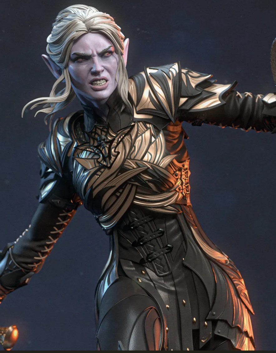 Minthara Baldur's Gate resin figure by CA 3D Studios — studio preview 2