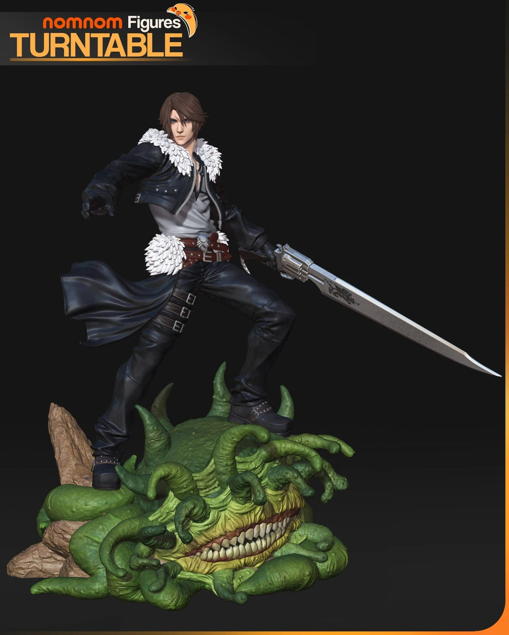 Squall Leonhart Final Fantasy resin figure by NomNom Figures — studio preview 4
