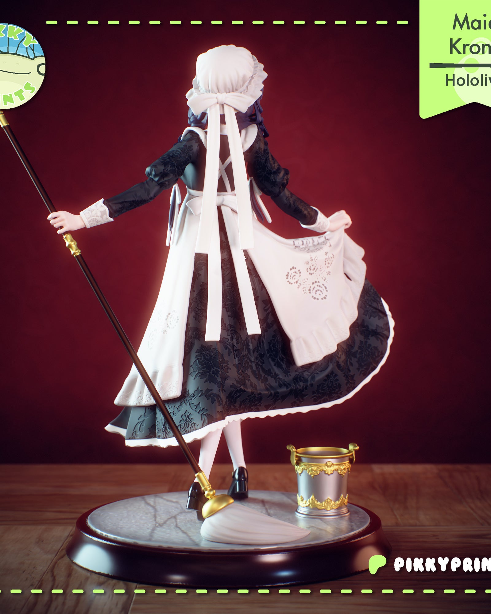 Ouro Kronii (Hololive) resin figure by PikkyPrints — studio render 3