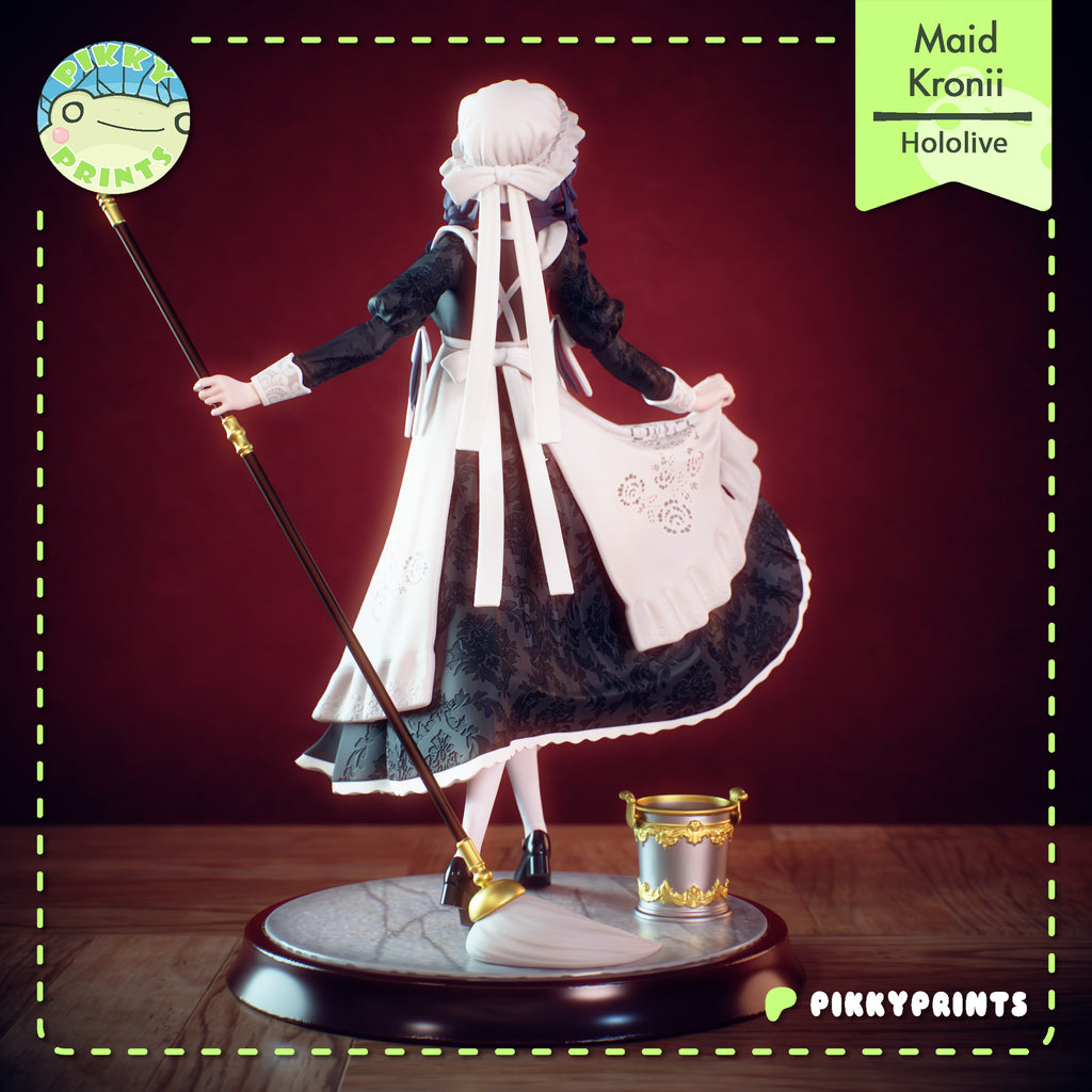Ouro Kronii (Hololive) resin figure by PikkyPrints — studio render 3
