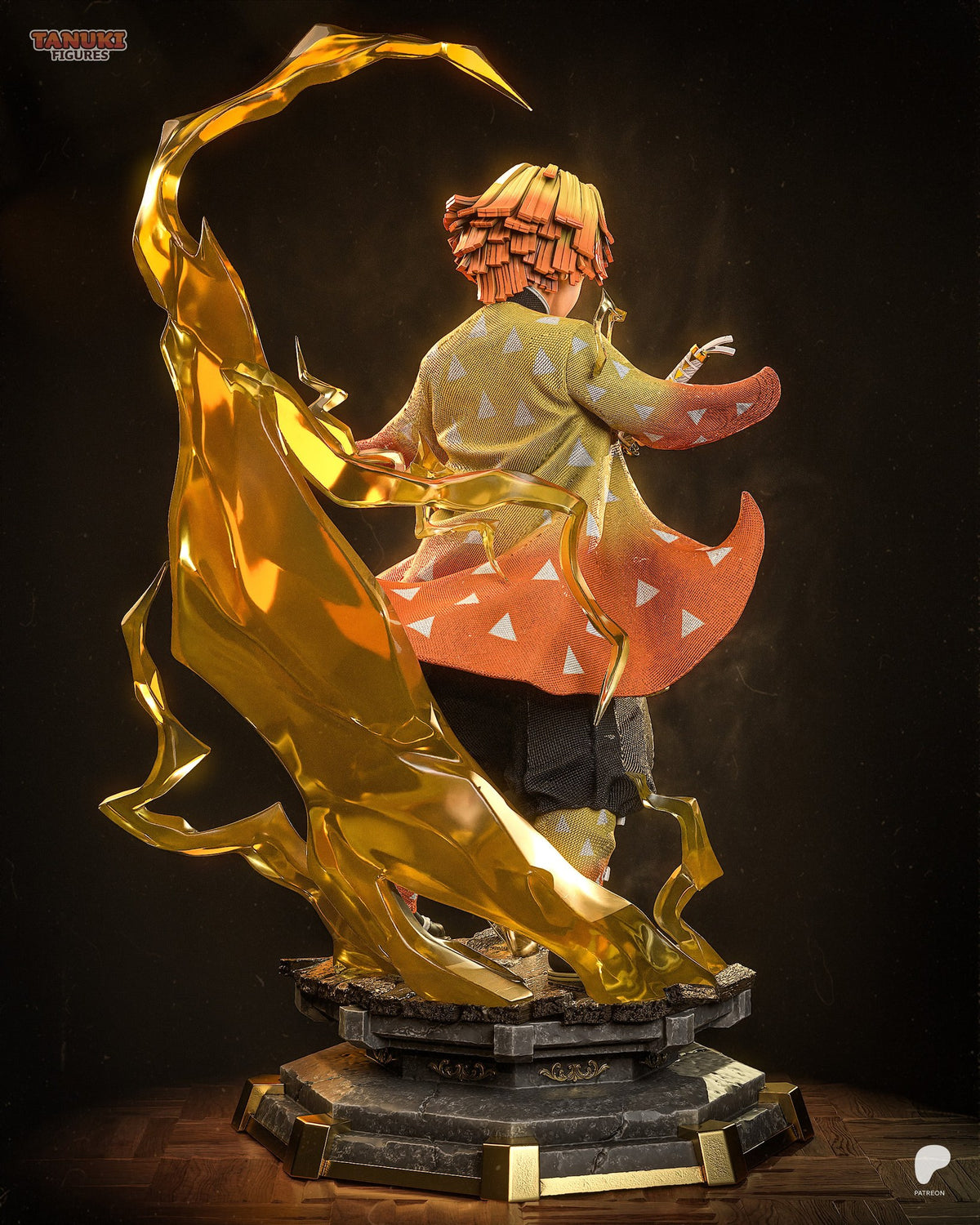 Zenitsu Agatsuma (Demon Slayer) resin figure by Tanuki Figures — studio render 8