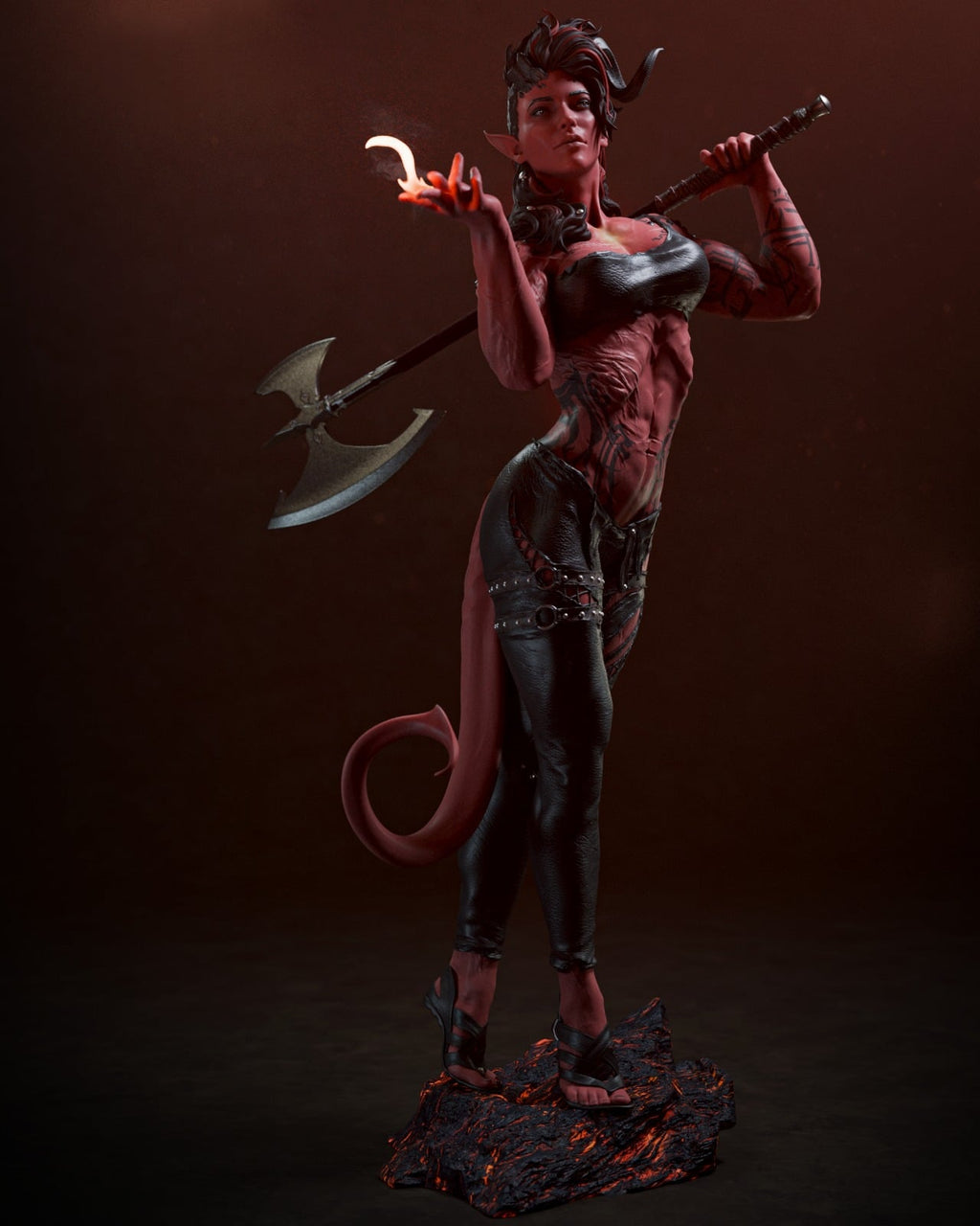 Karlach Baldur's Gate resin figure by CA 3D Studios — studio preview 2