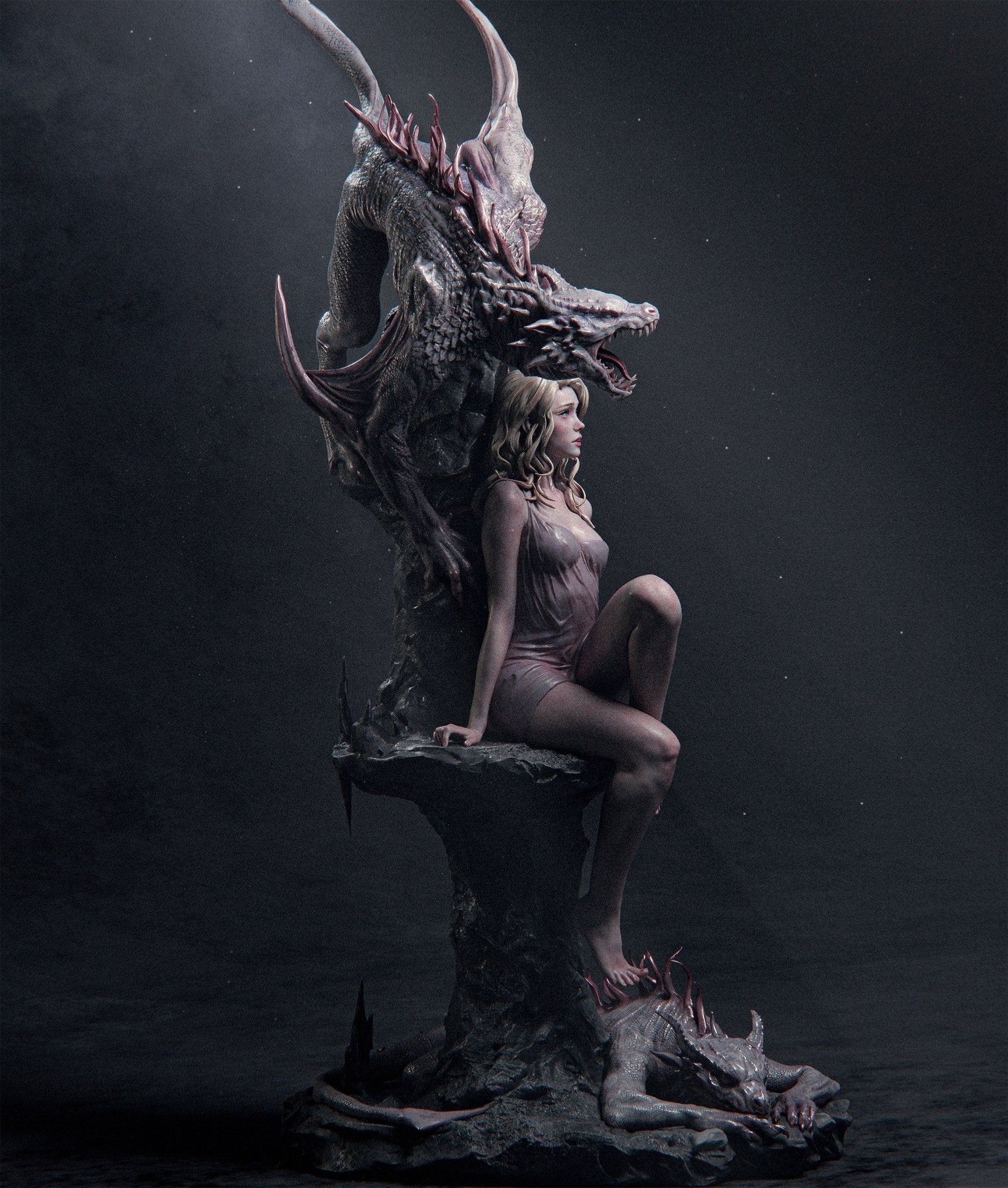 Elegy of the Wyrm _Original Characters resin figure by CA 3D Studios — studio preview 2