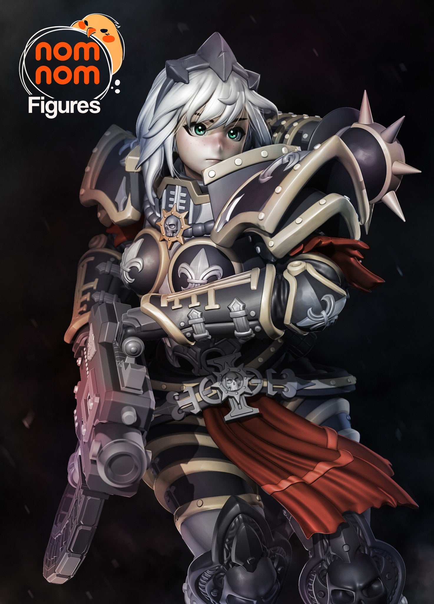 Warhammy Waifu Warhammer 40,000 resin figure by NomNom Figures — studio preview 1