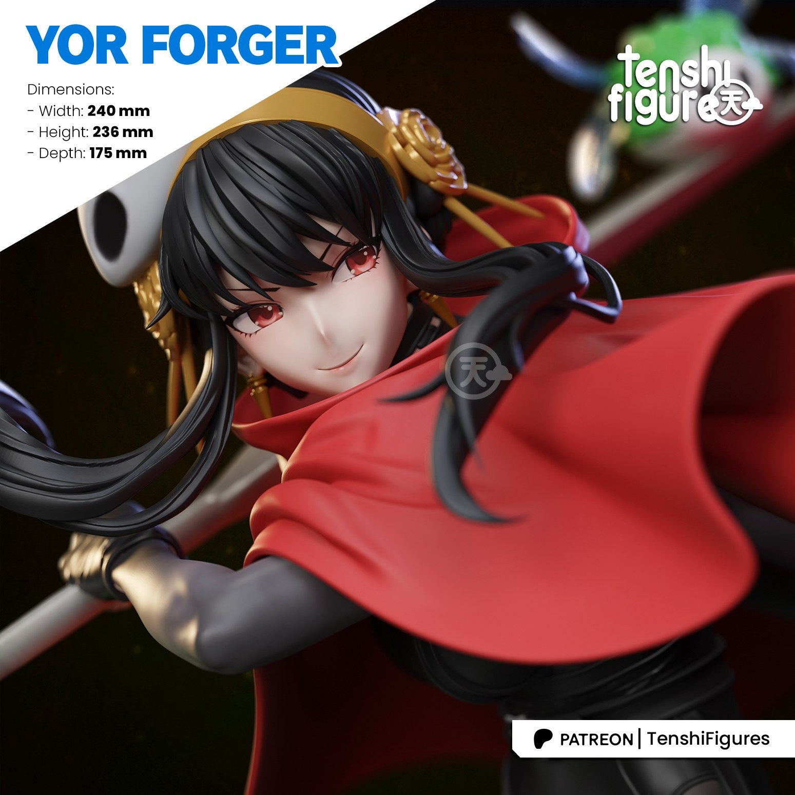 Yor Forger (Spy x Family) resin figure by Tenshi Figures — studio render 1
