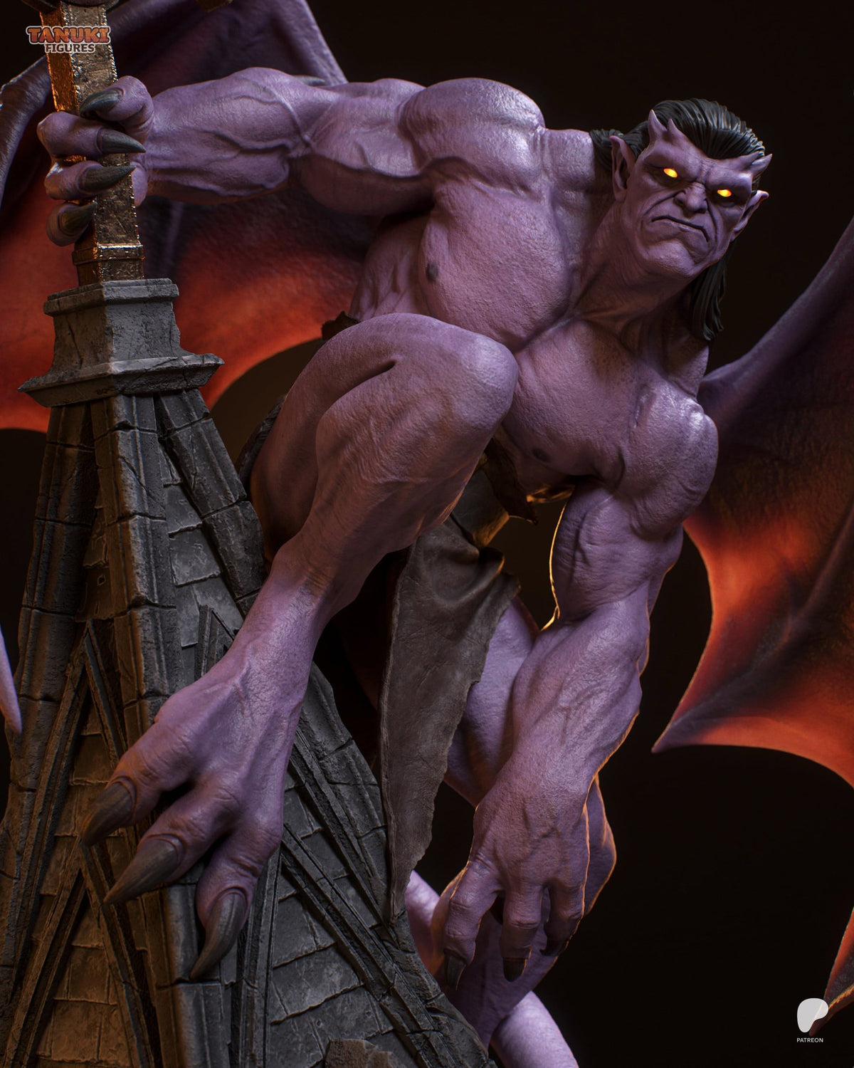 Goliath (Gargoyles) resin figure by Tanuki Figures — studio render 6
