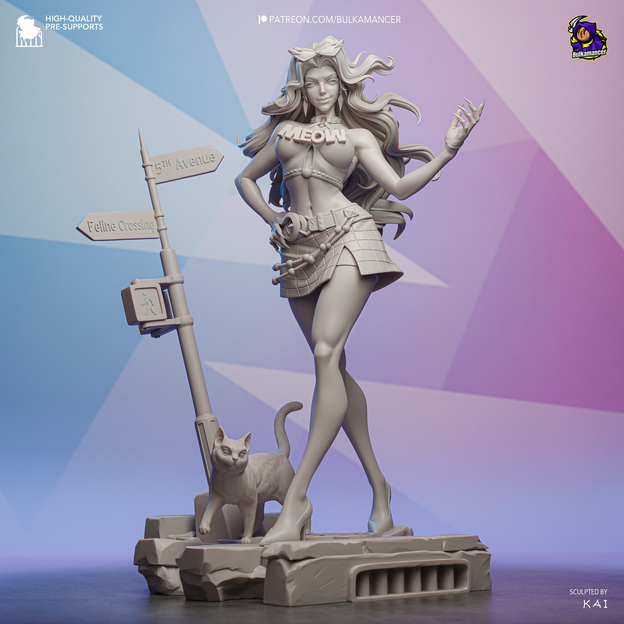 Black Cat (Marvel) resin figure by Bulkamancer — studio render 11