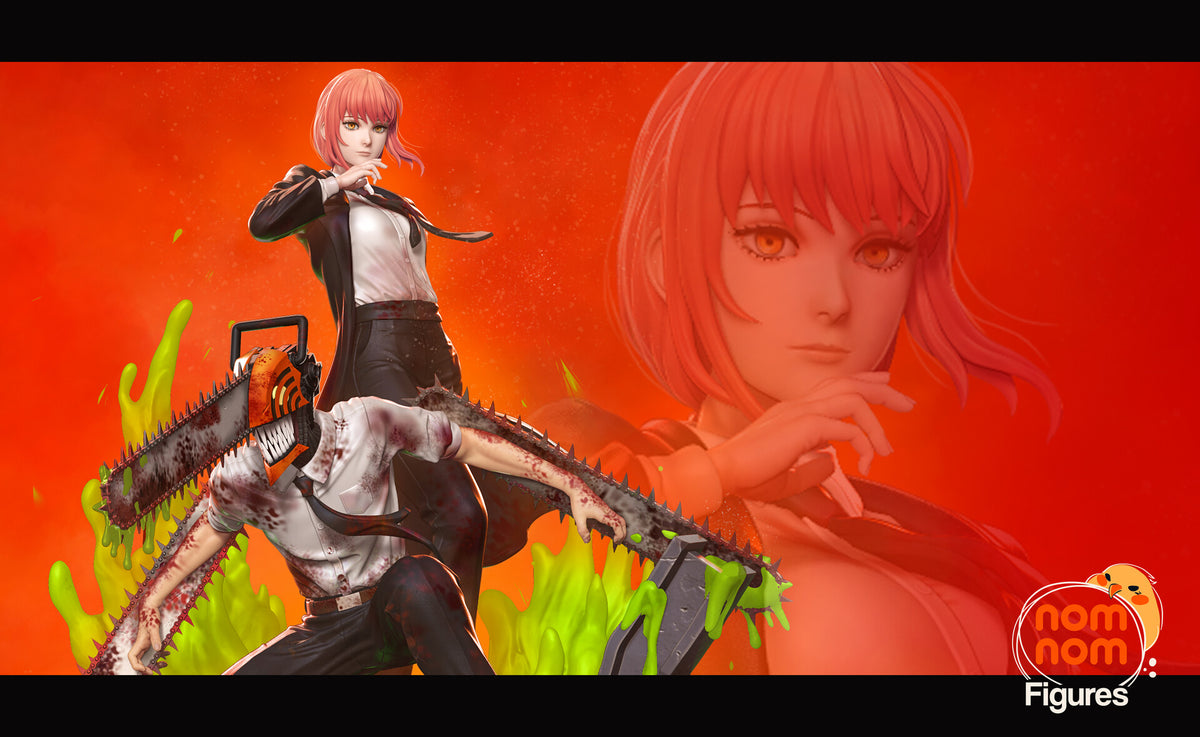 Makima and Denji — studio render 2