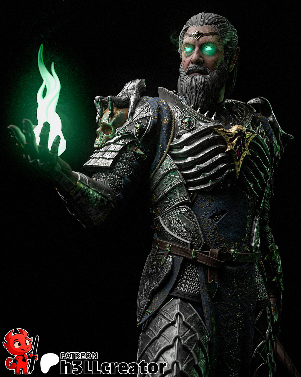 Ketheric Thorm (Baldur's Gate) resin figure by h3LLcreator — studio render 1