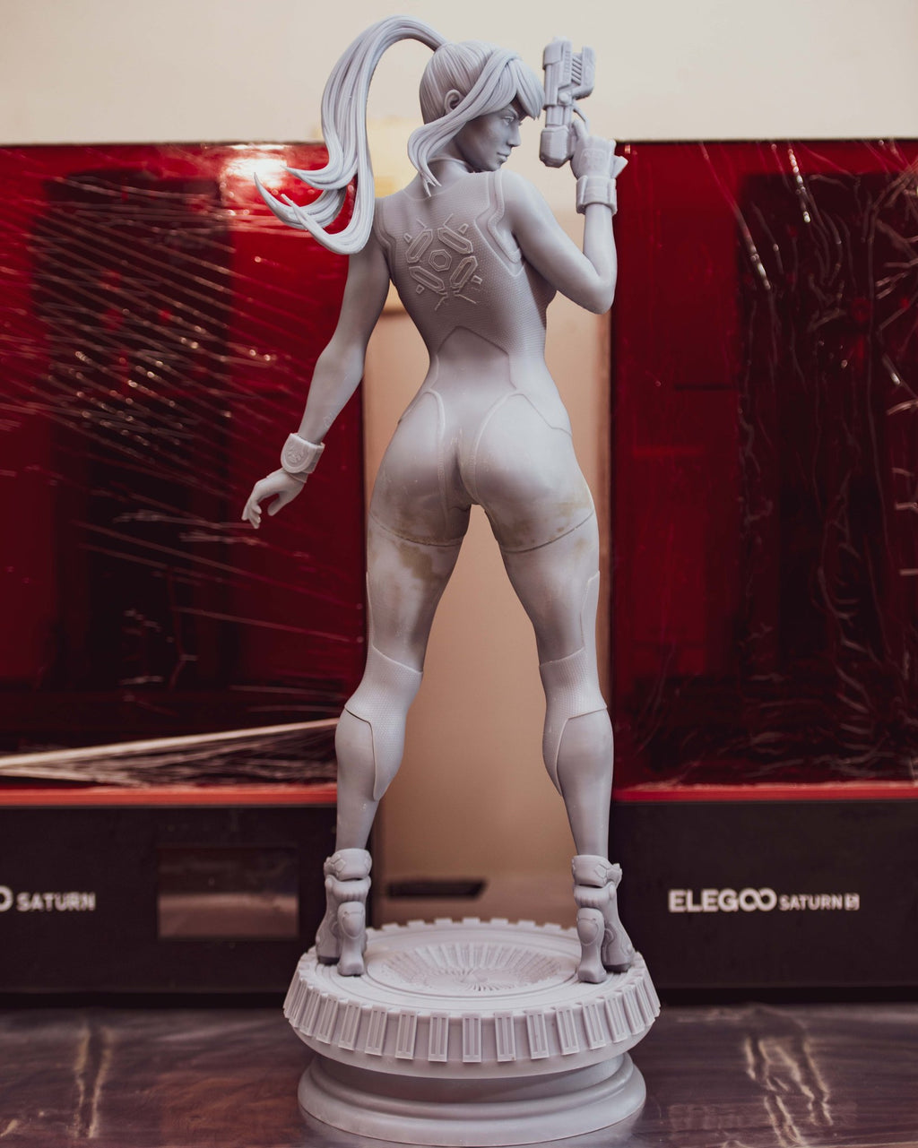 Samus Aran (Metroid) resin figure by Abe3D — studio render 14