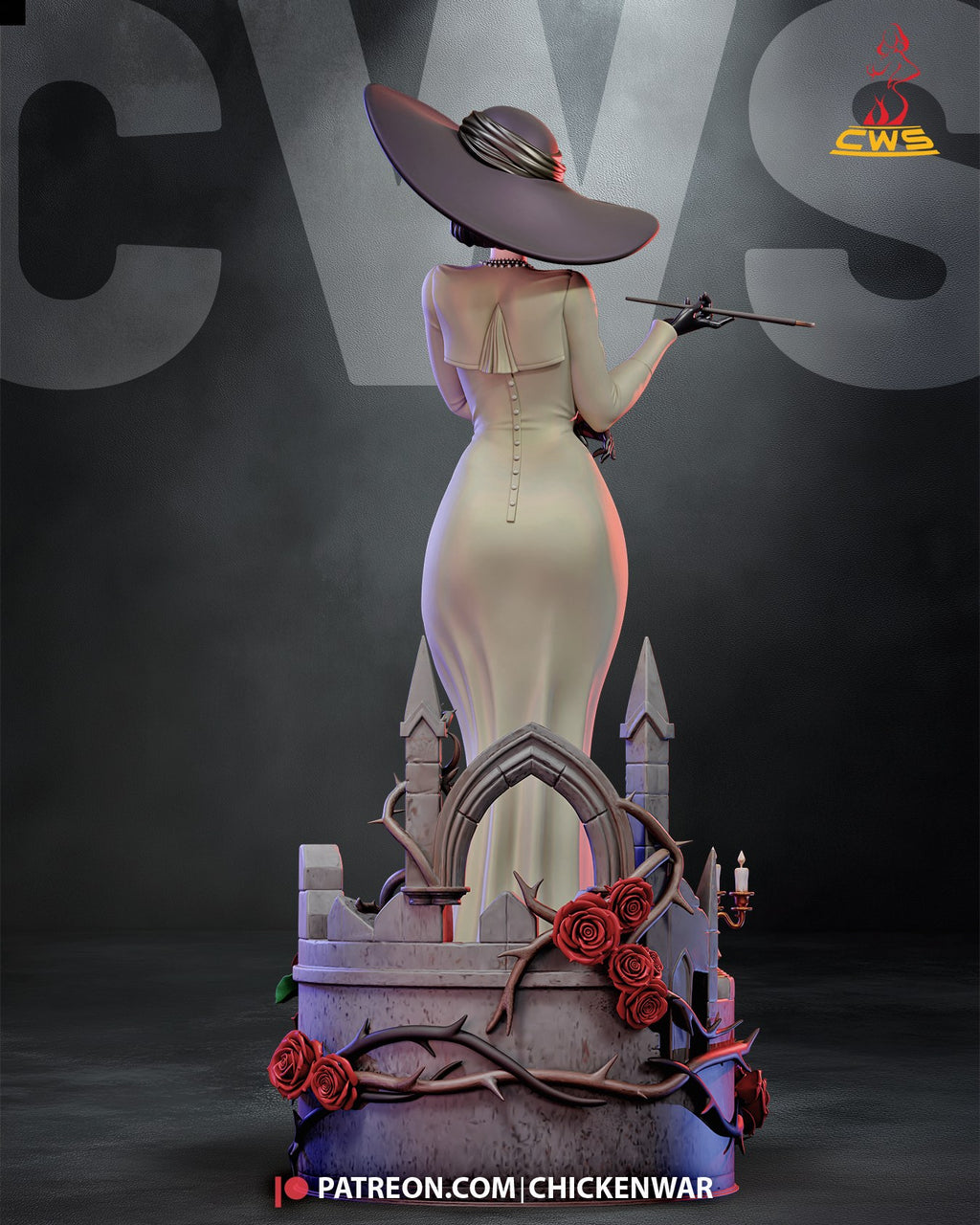 Alcina Dimitrescu (Resident Evil) resin figure by CW Studio — studio render 6
