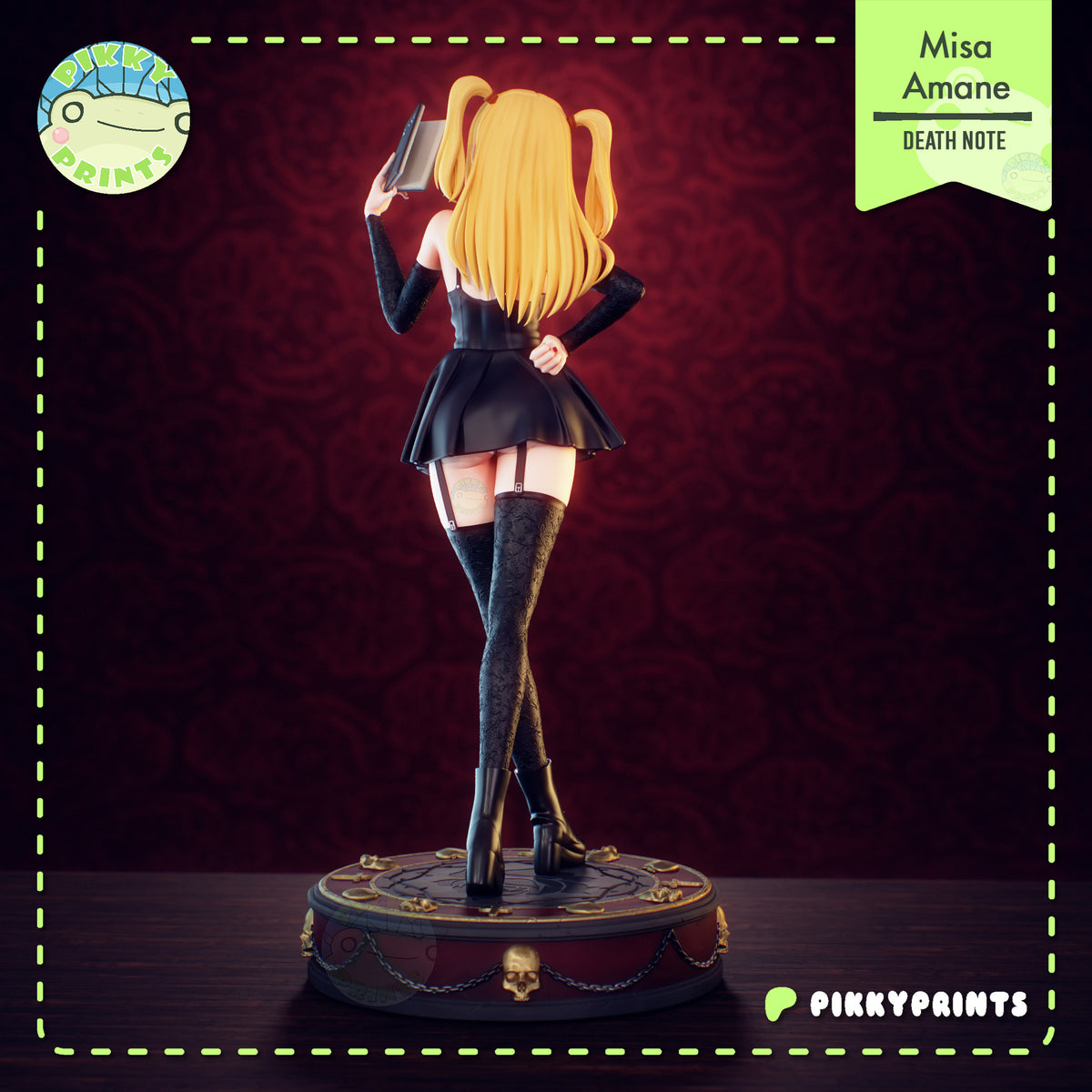 Misa Amane (Death Note) resin figure by PikkyPrints — studio render 3