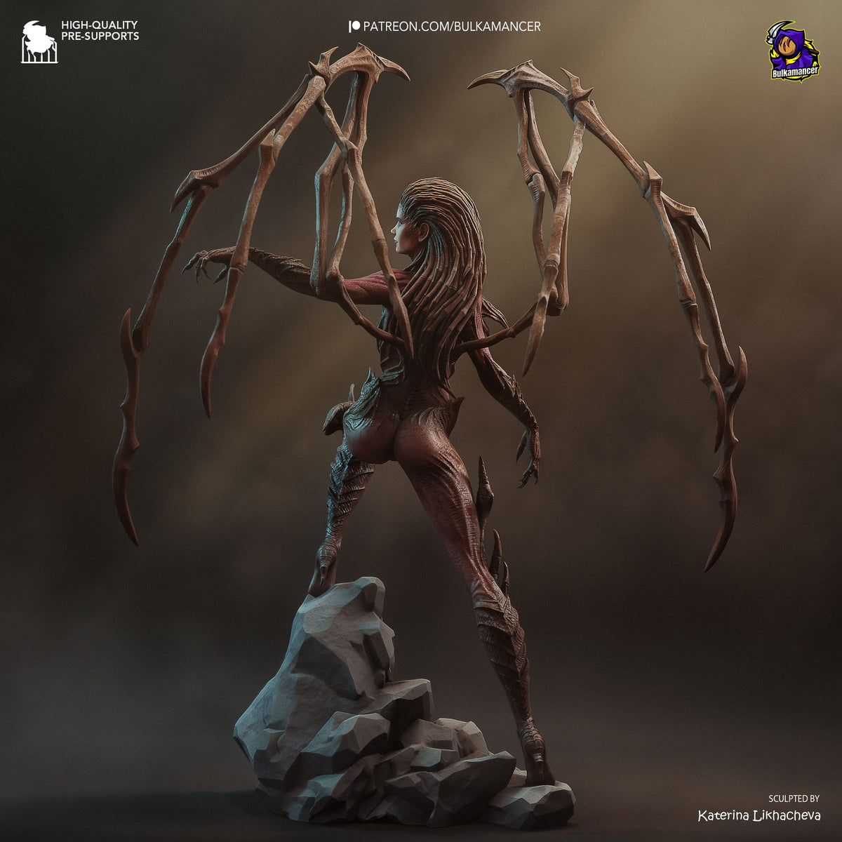 Sarah Kerrigan (StarCraft) resin figure by Bulkamancer — studio render 4