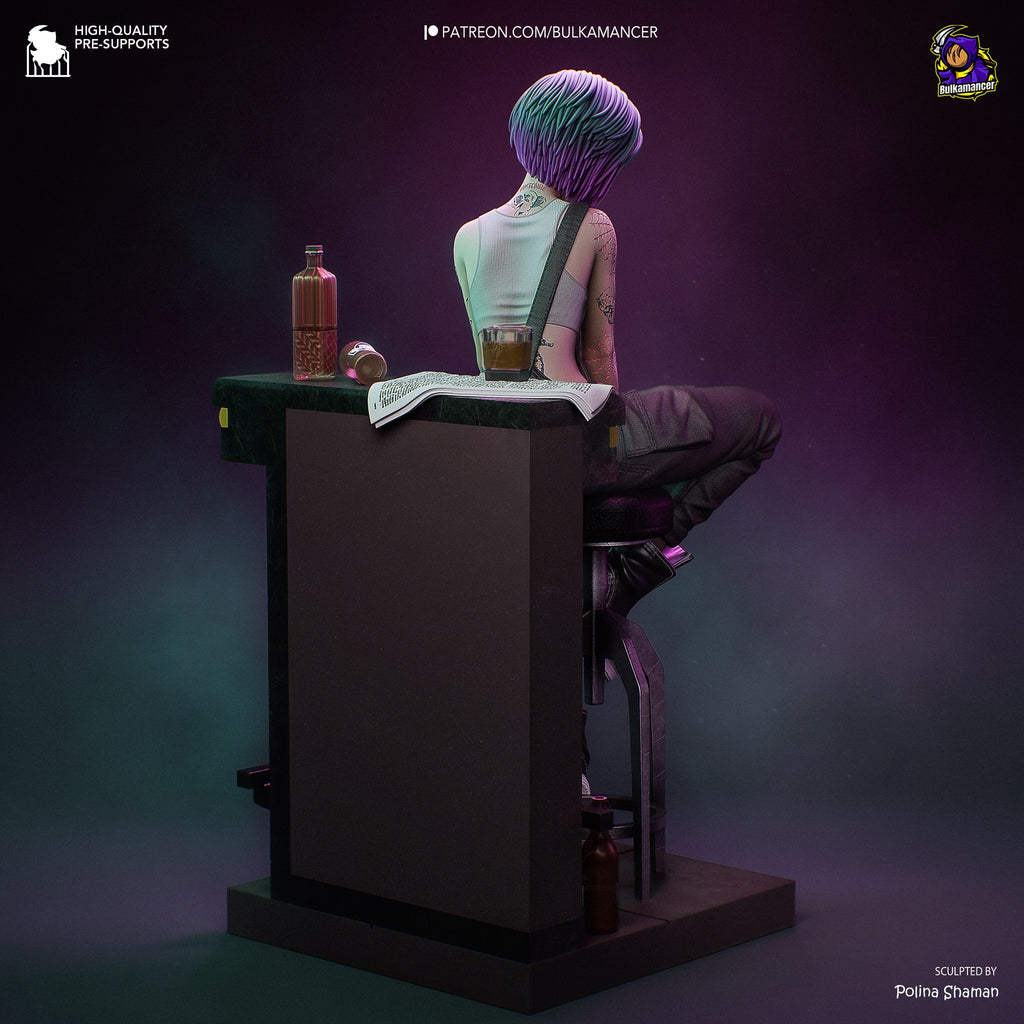 Judy Alvarez (Cyberpunk 2077) resin figure by Bulkamancer — studio render 8