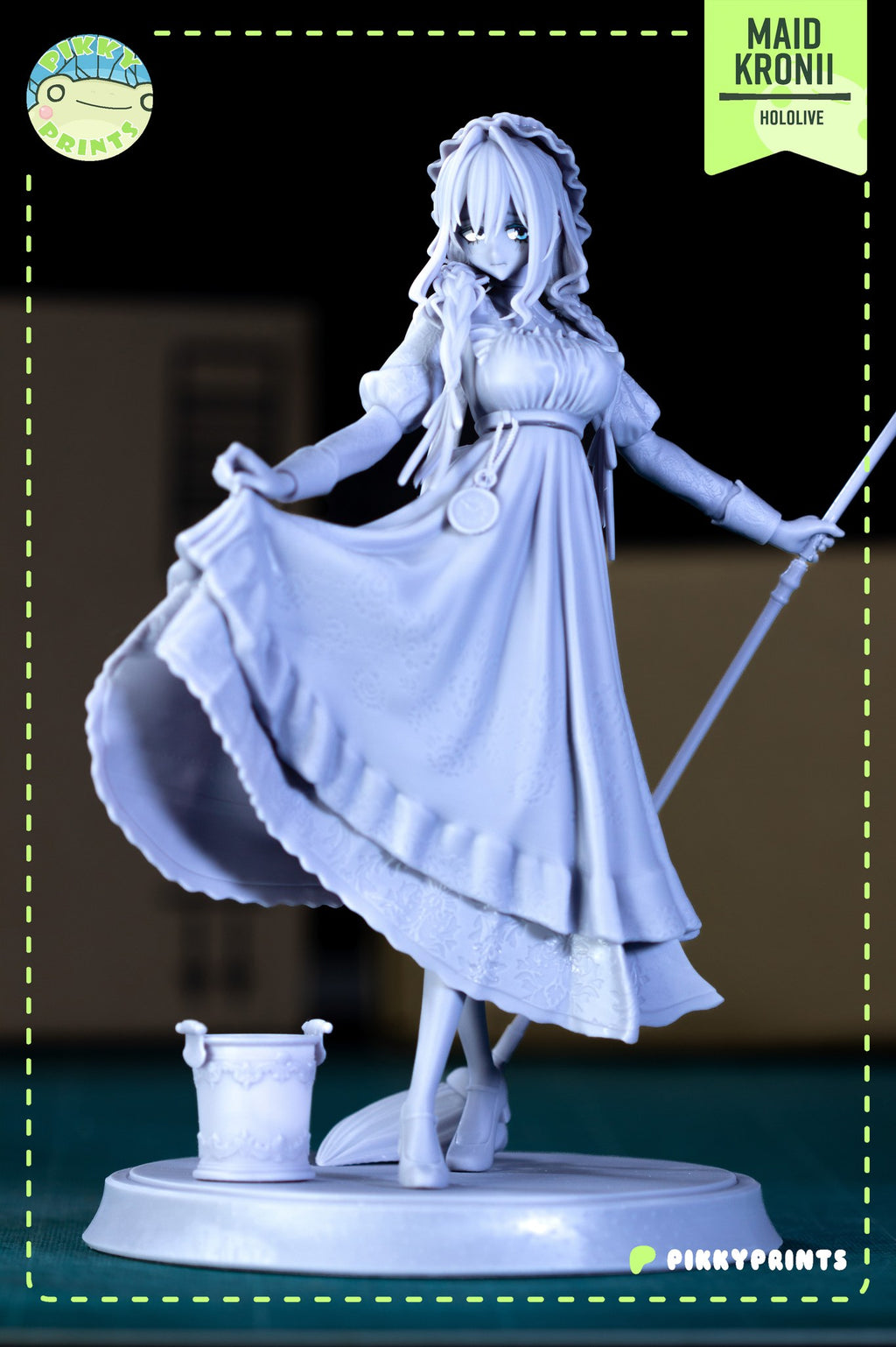 Ouro Kronii (Hololive) resin figure by PikkyPrints — studio render 9