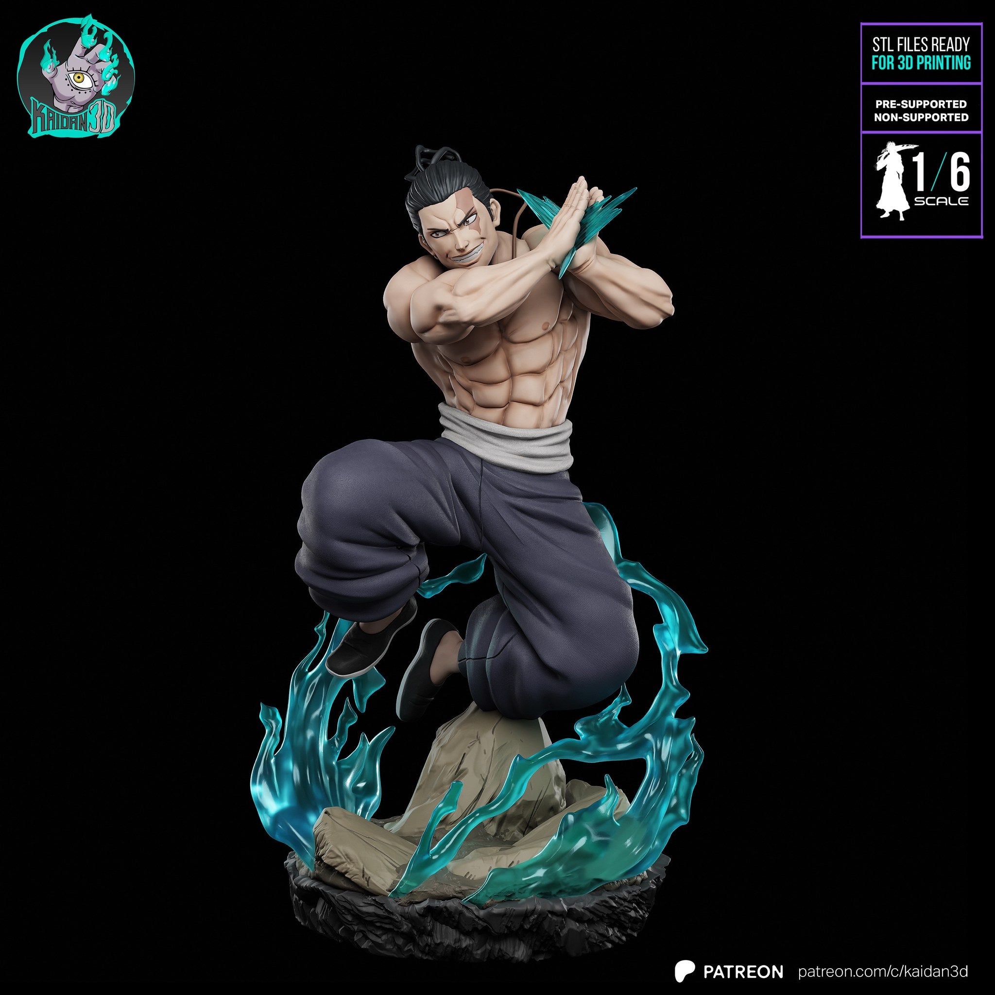 Aoi Todo (Jujutsu Kaisen) resin figure by Kaidan 3D — studio render 2