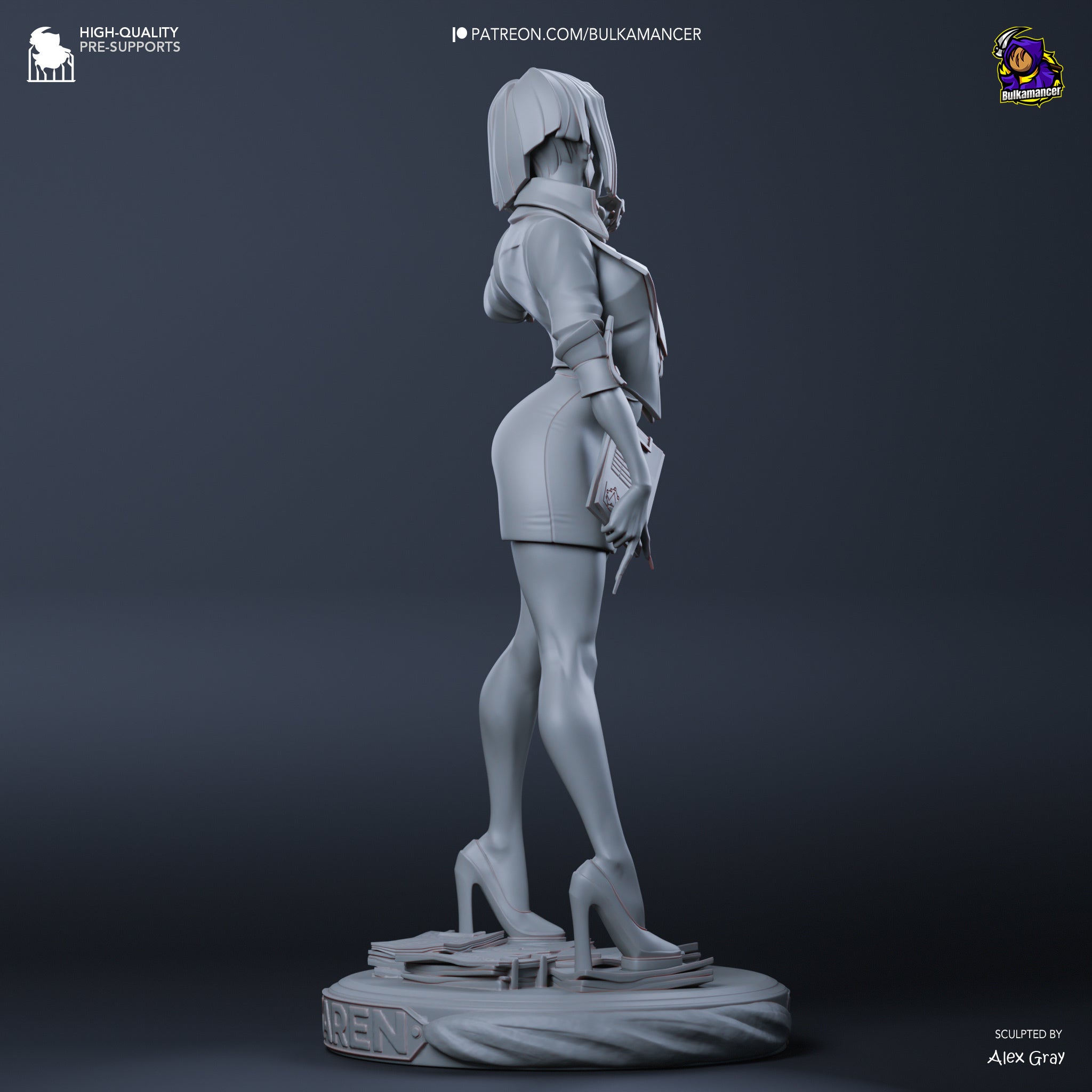 Agent Karen (Unbreadable) resin figure by Bulkamancer — studio render 11