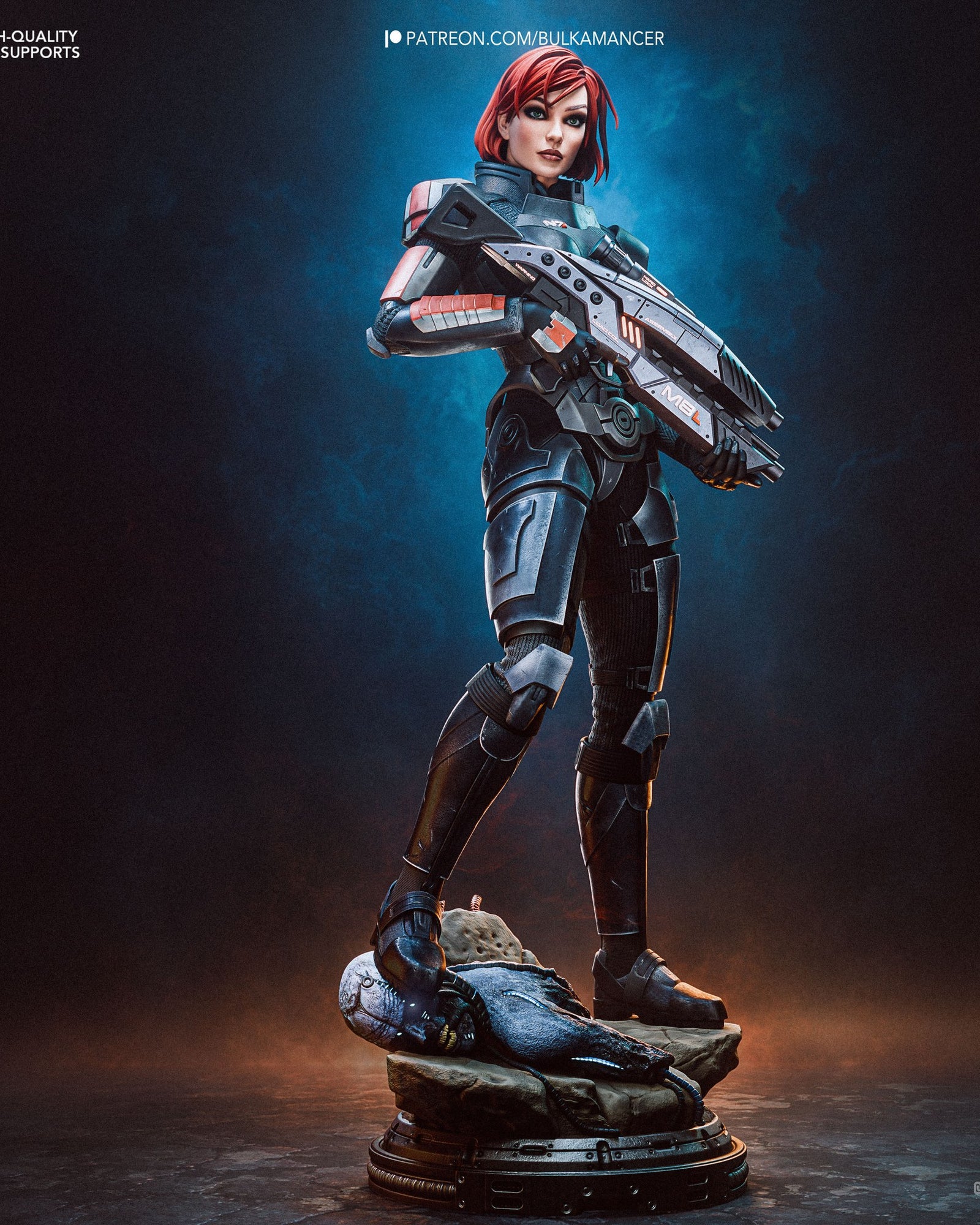 Jane Shepard (Mass Effect) resin figure by Bulkamancer — studio render 4