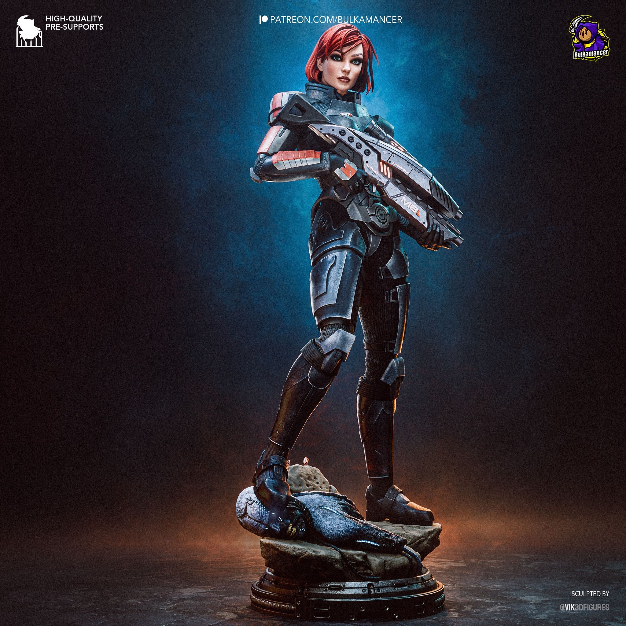 Jane Shepard (Mass Effect) resin figure by Bulkamancer — studio render 4