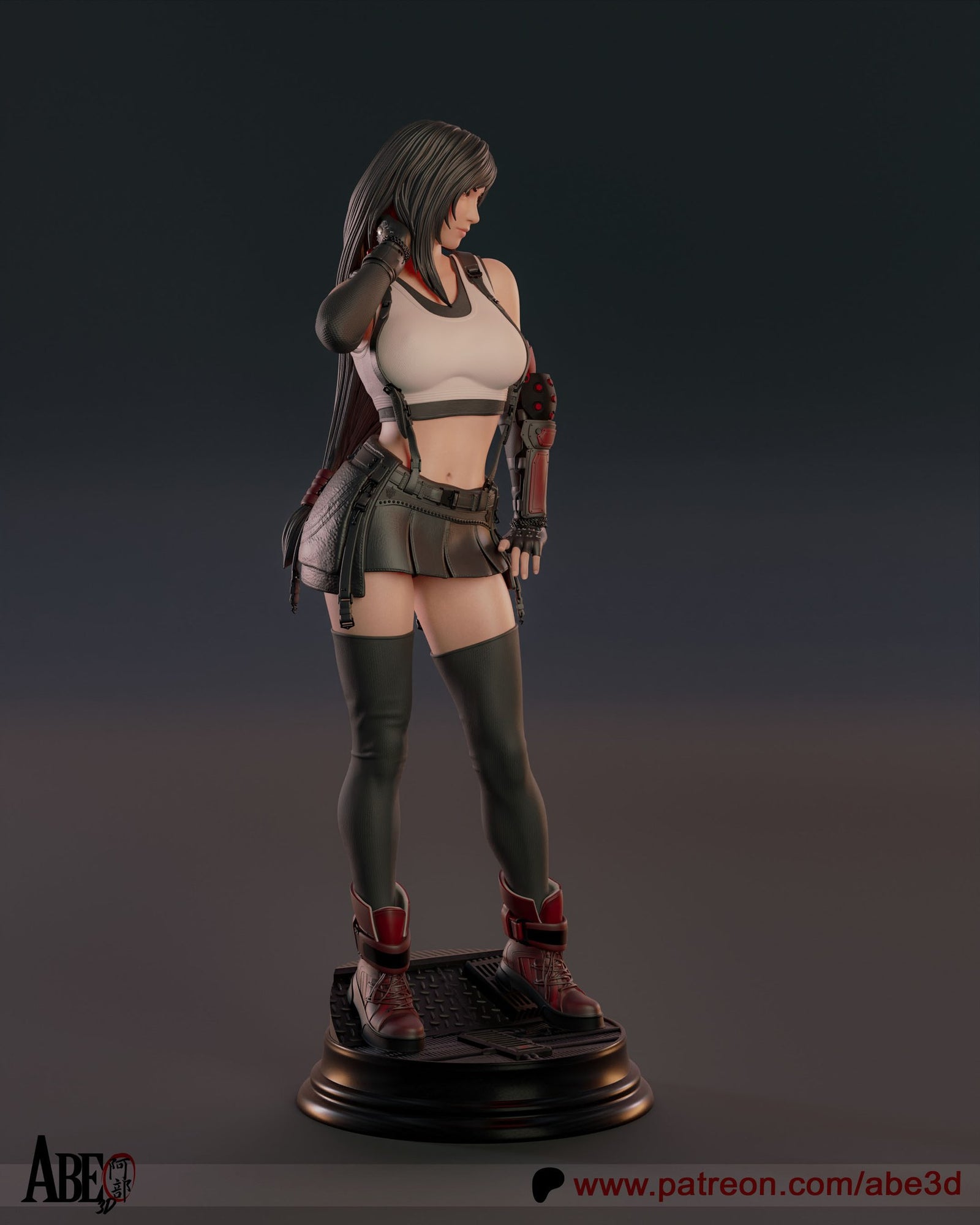 Tifa Lockhart (Final Fantasy) resin figure by Abe3D — studio render 4